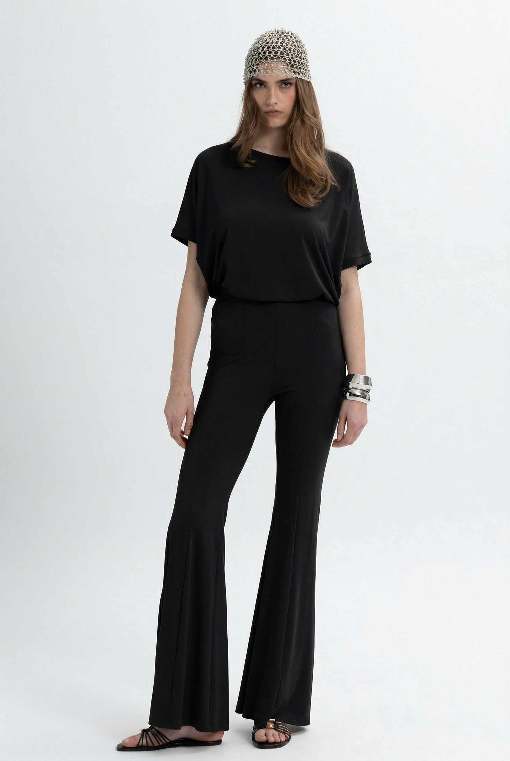 MYT flared pants in b_Nano Banana color, stylish and comfortable, with a high-waist design and flowing silhouette.