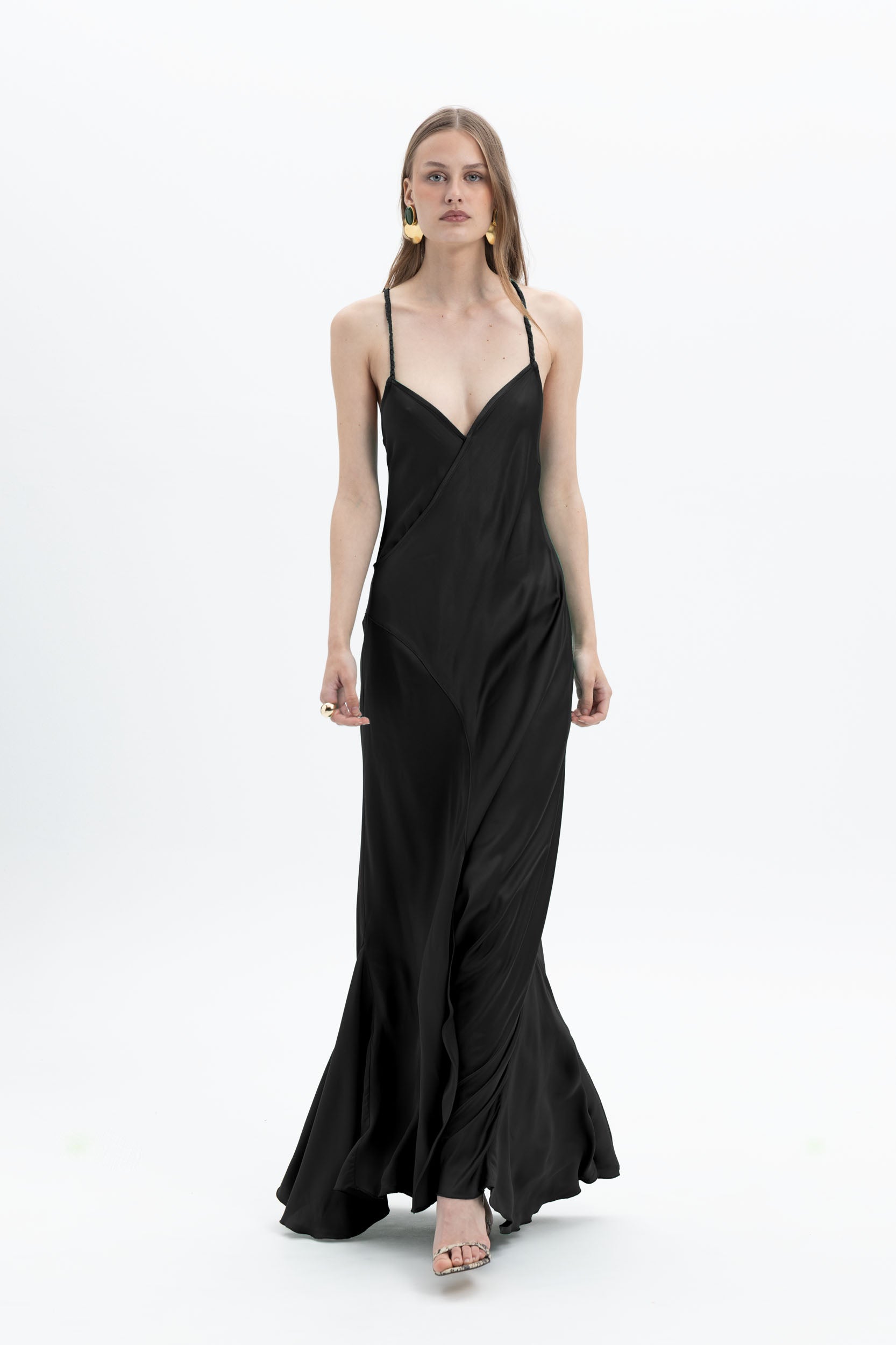 MyT emerald; black maxi slip dress — MyT Spring-Summer 2026 collection, view 6