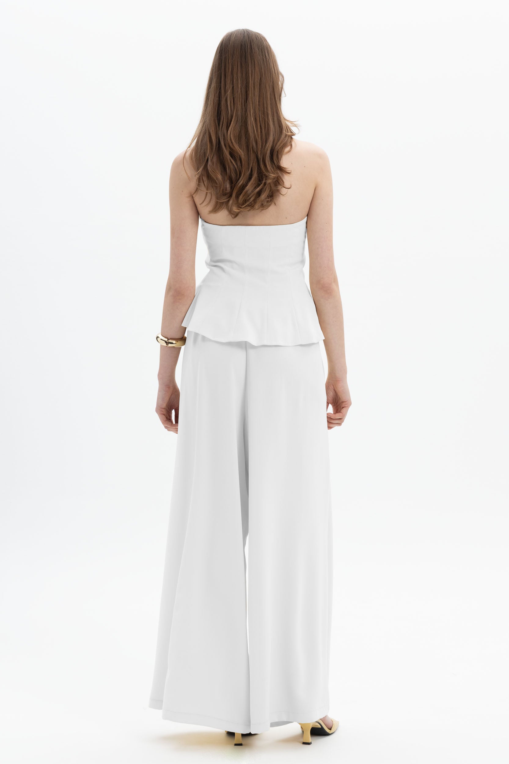 Strapless Peplum Top