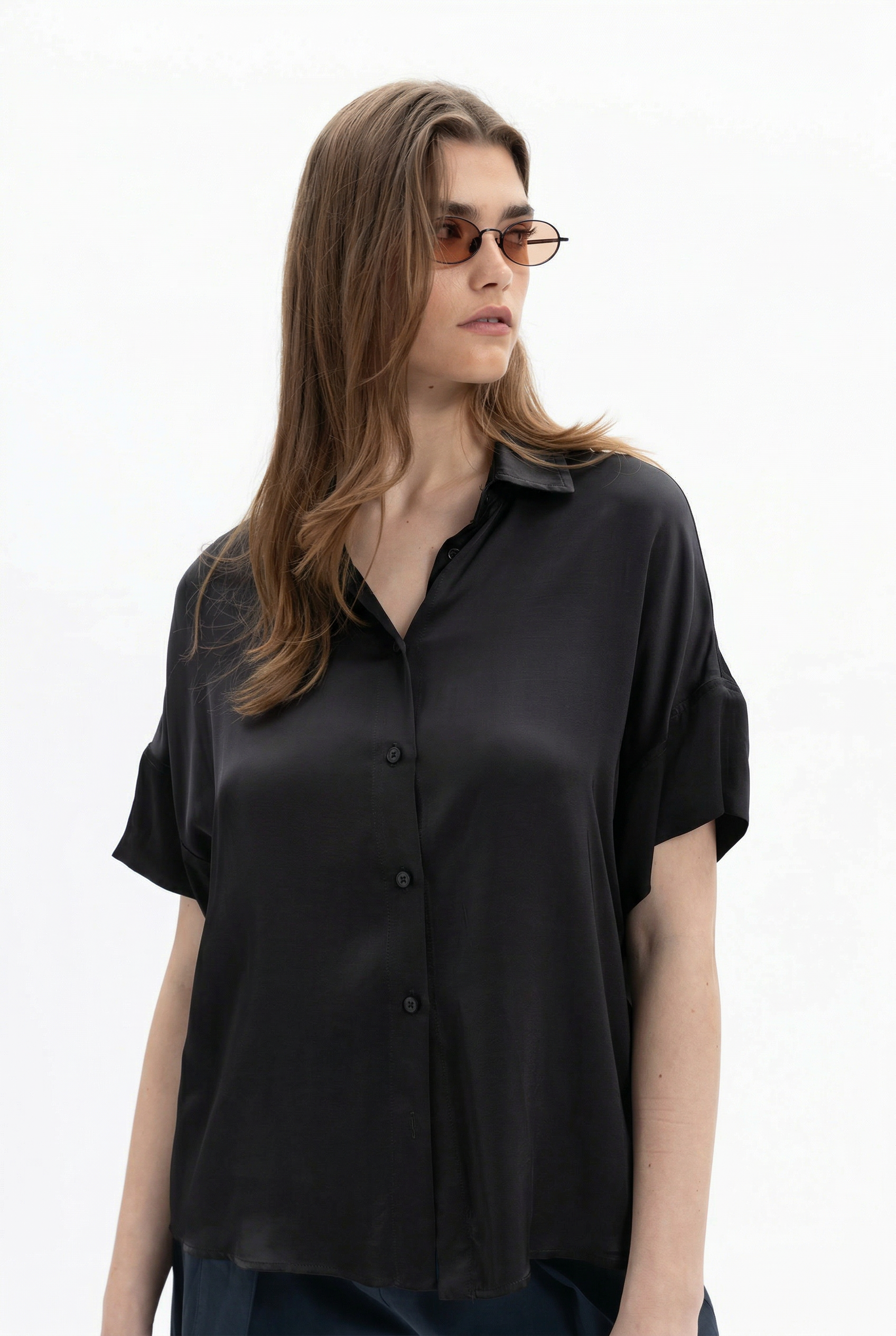 Satin Short-Sleeve Shirt