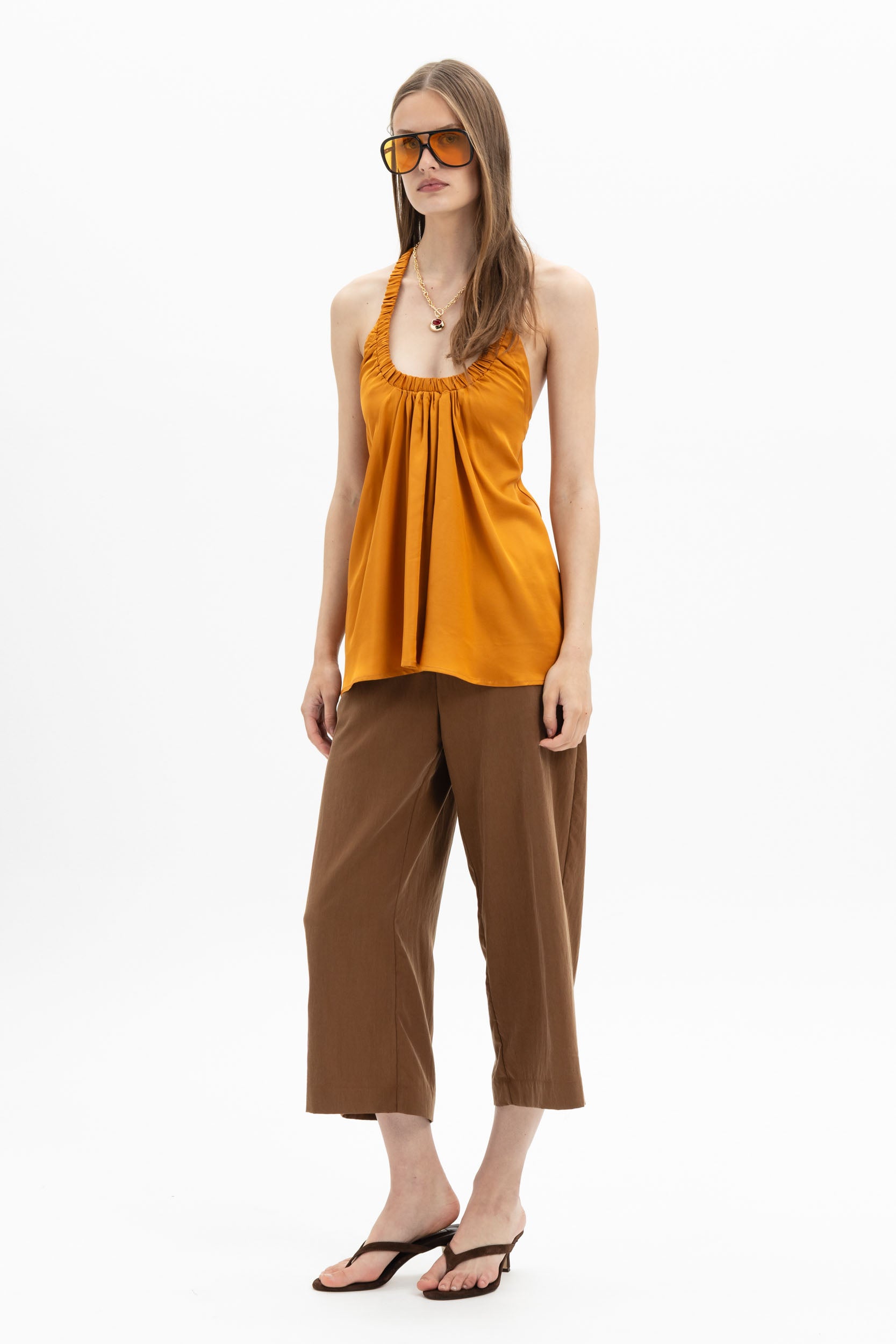 Halter Gathered Top