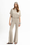 MyT greige; black; off white flared pants — MyT Spring-Summer 2026 collection