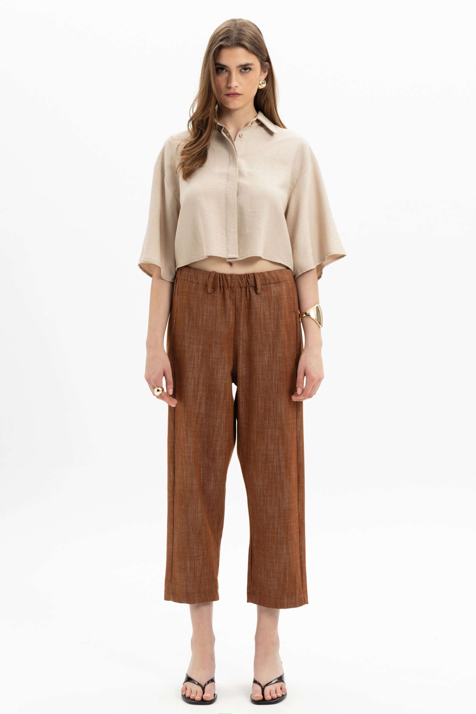 Cropped Wide Pants