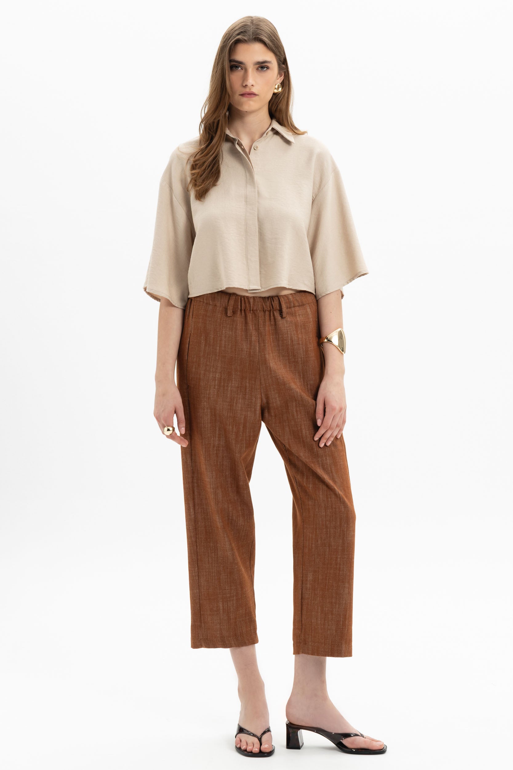 Cropped Wide Pants
