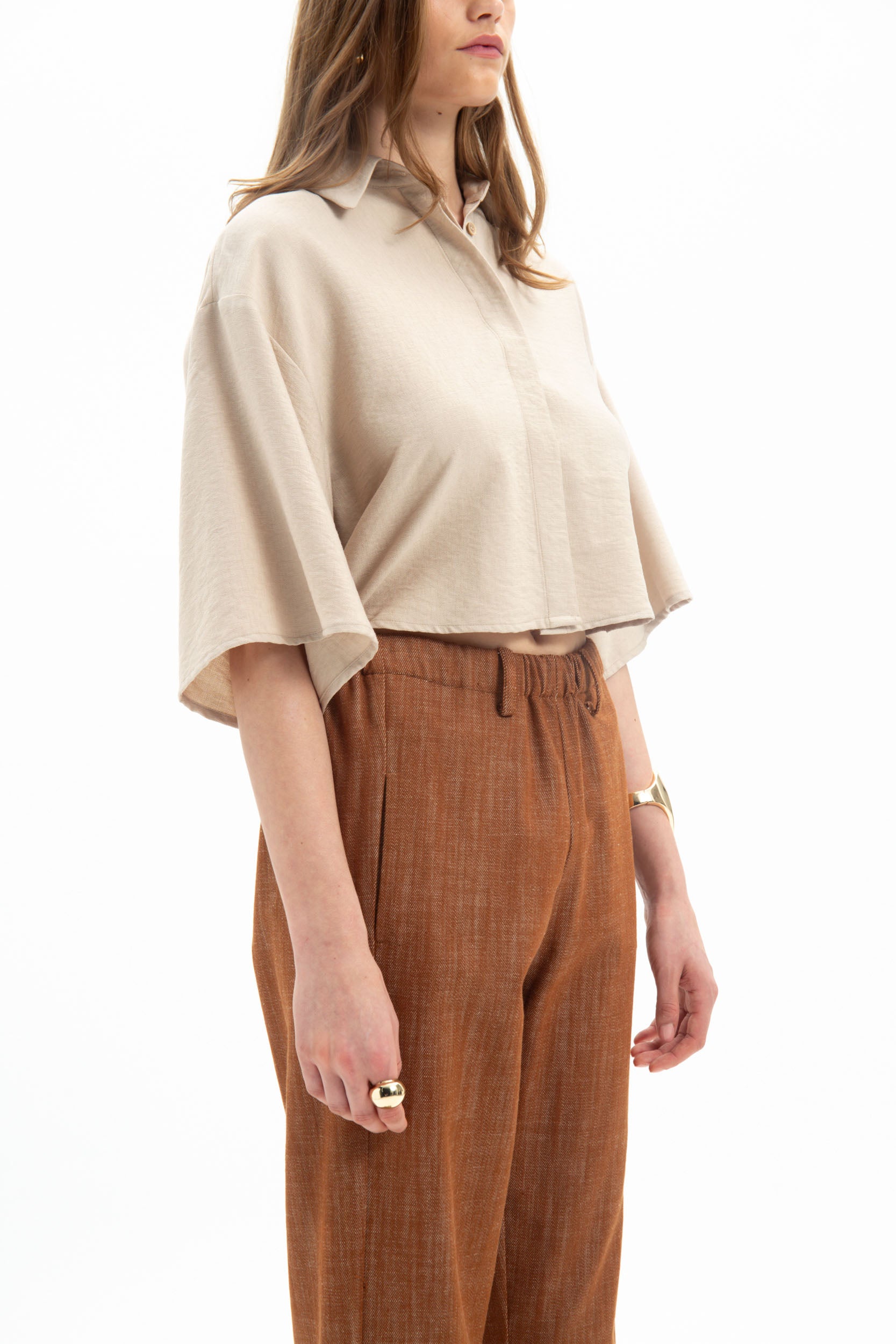 Cropped Wide Pants