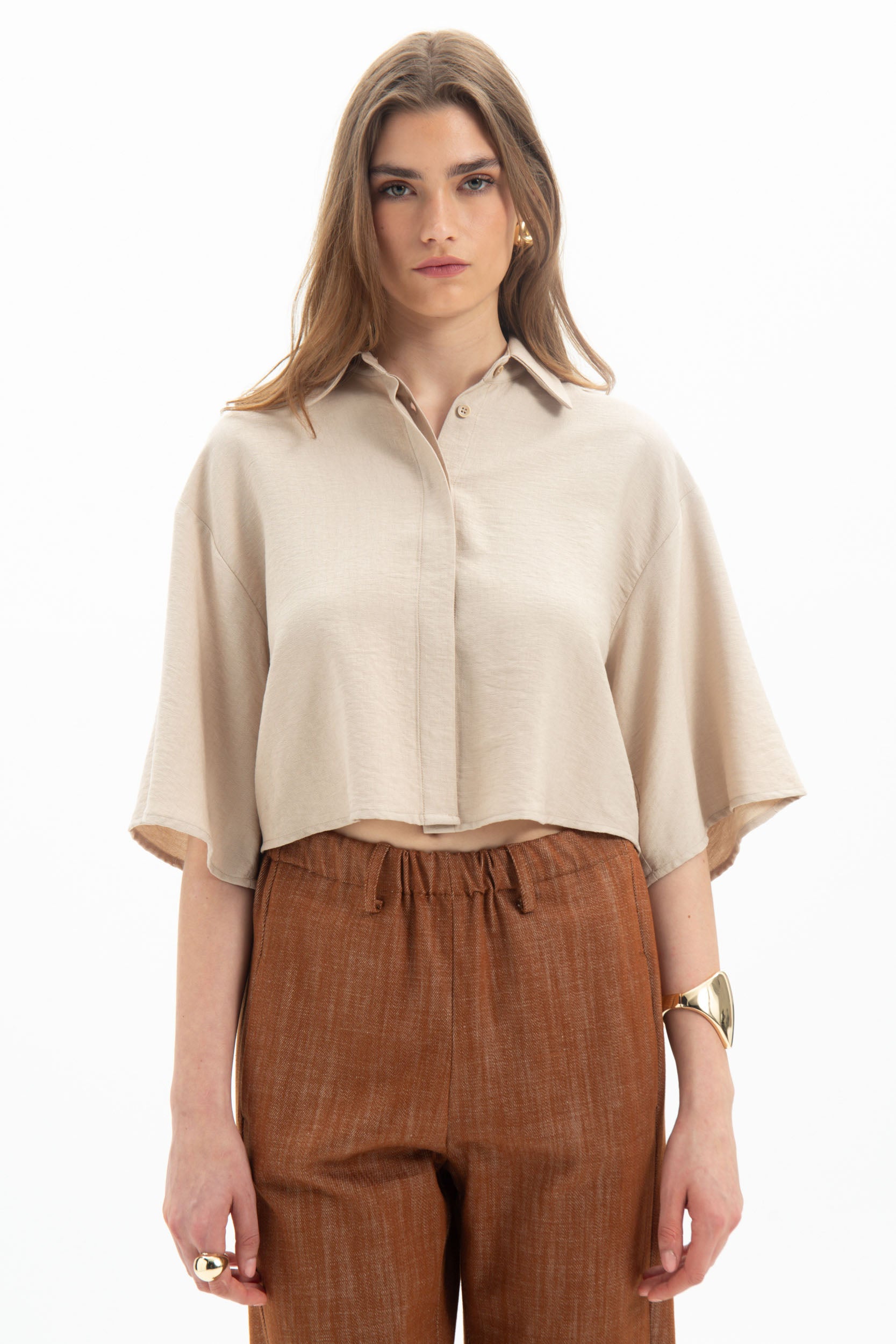 Cropped Wide Pants