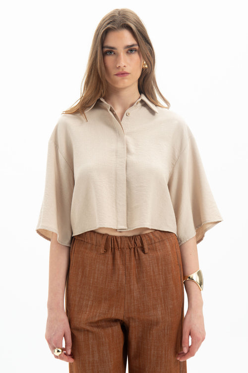 Cropped Wide Pants