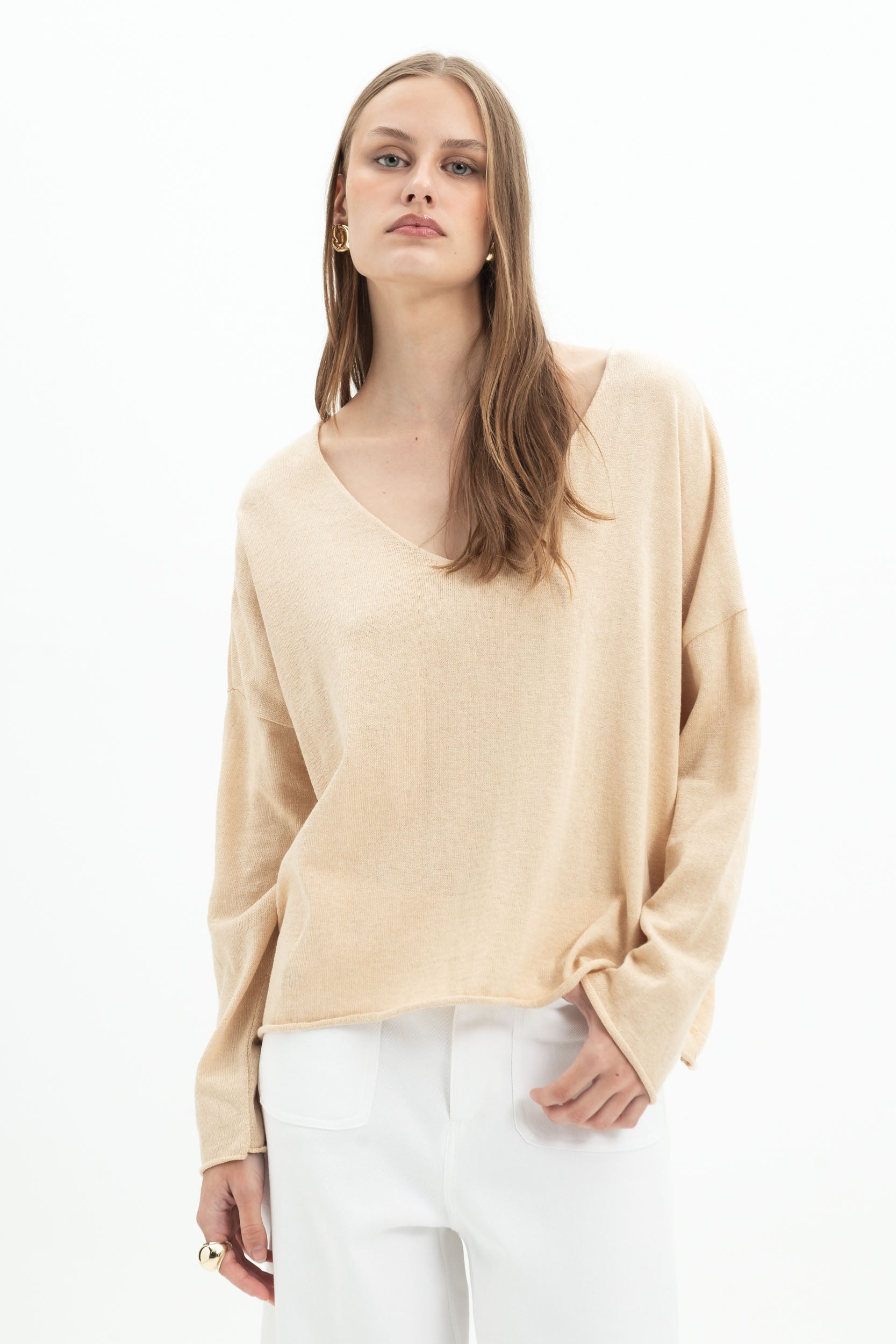 Vneck Knit Sweater
