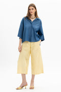 Stripe Culotte Pants