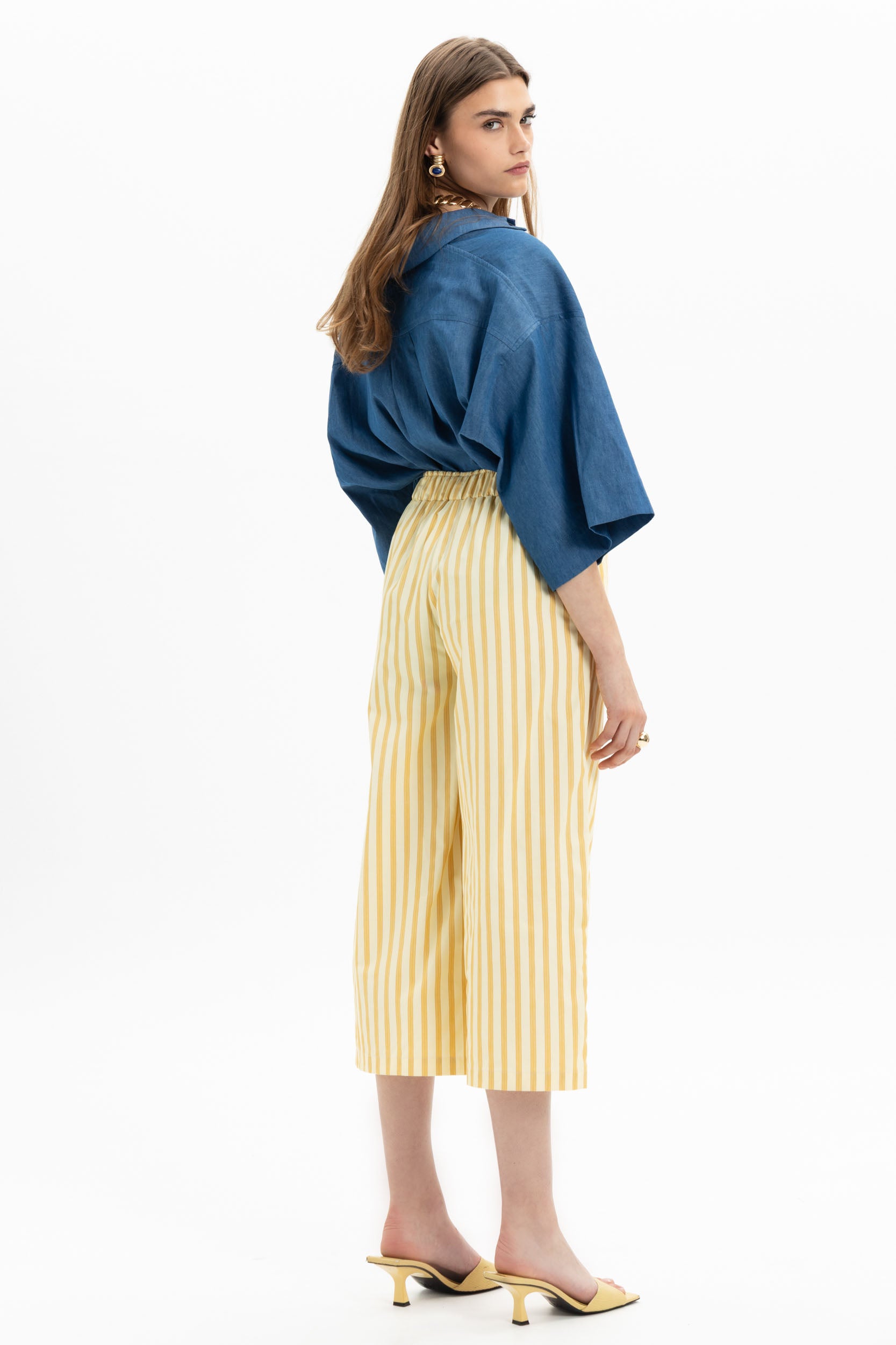 Stripe Culotte Pants