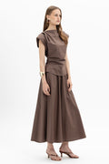MyT chocolate; ciel cap sleeve top — MyT Spring-Summer 2026 collection