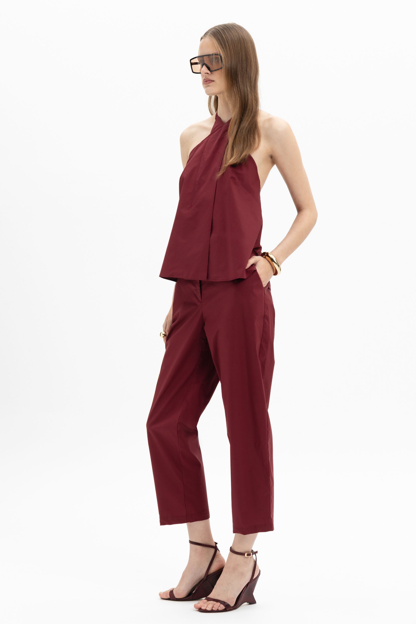 Tapered Cotton Pants