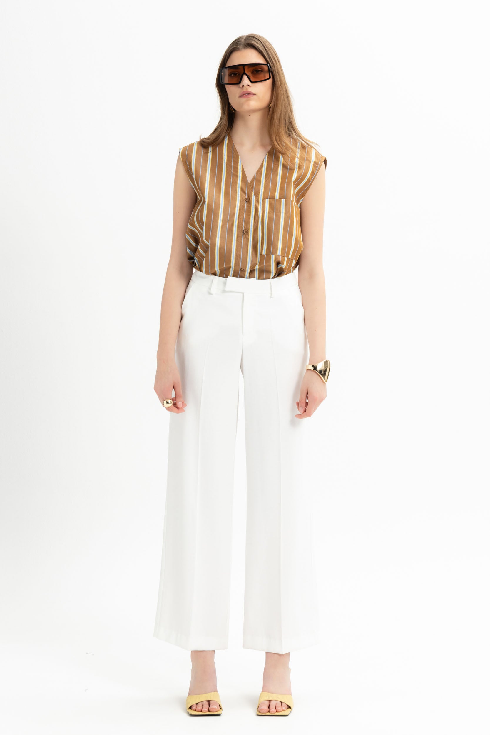 Tailored Wide-Leg Pants