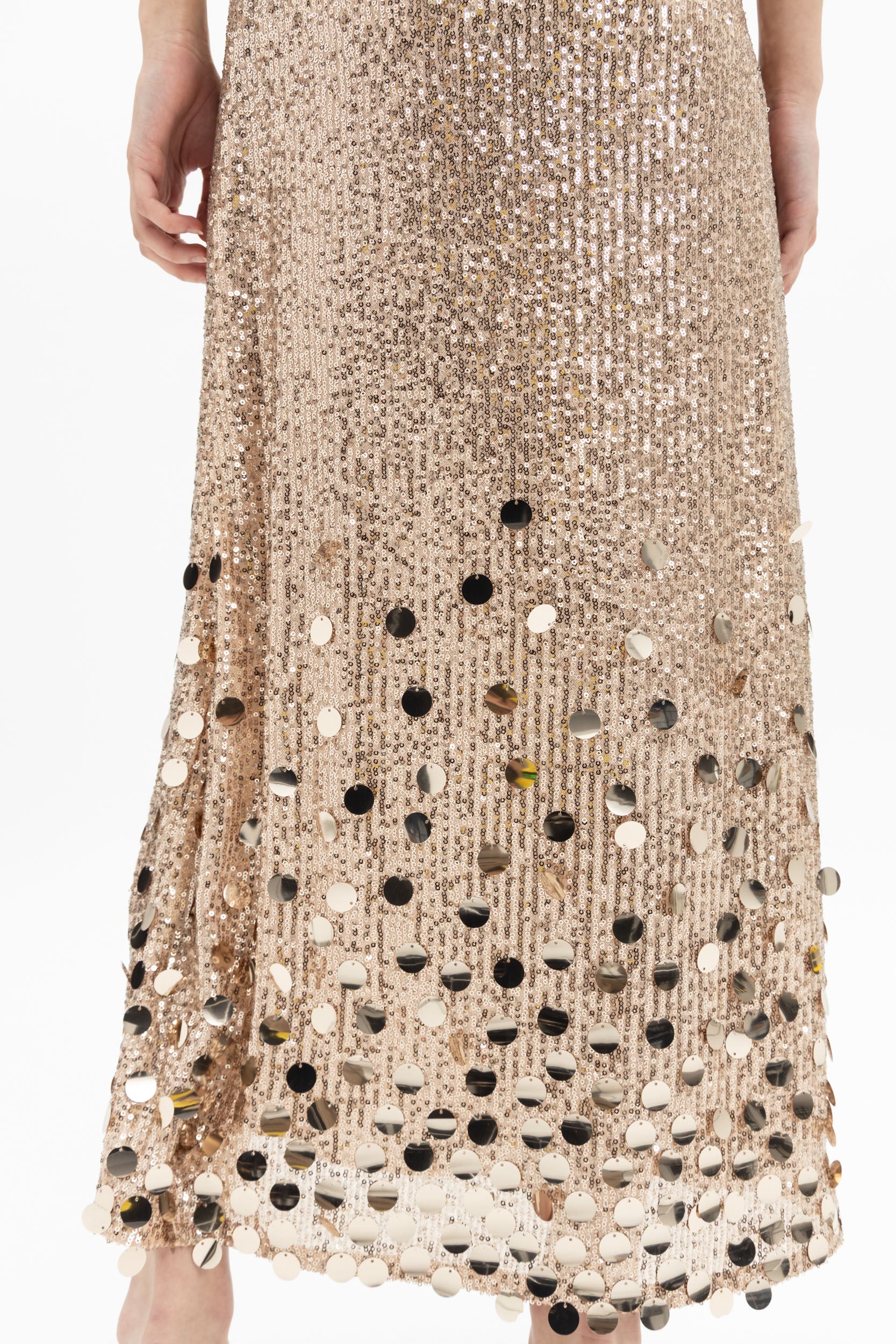 Sequin Strapless Midi