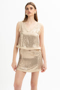 Sequin Tank Skirt Set