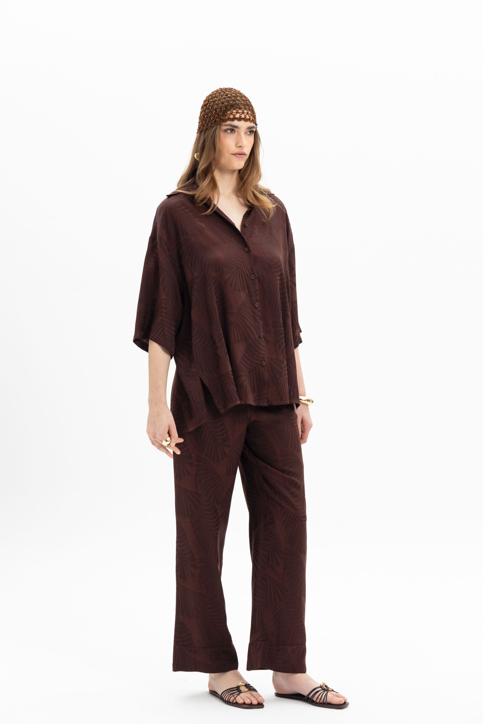MyT jacquard oversized shirt — MyT Spring-Summer 2026 collection, view 3