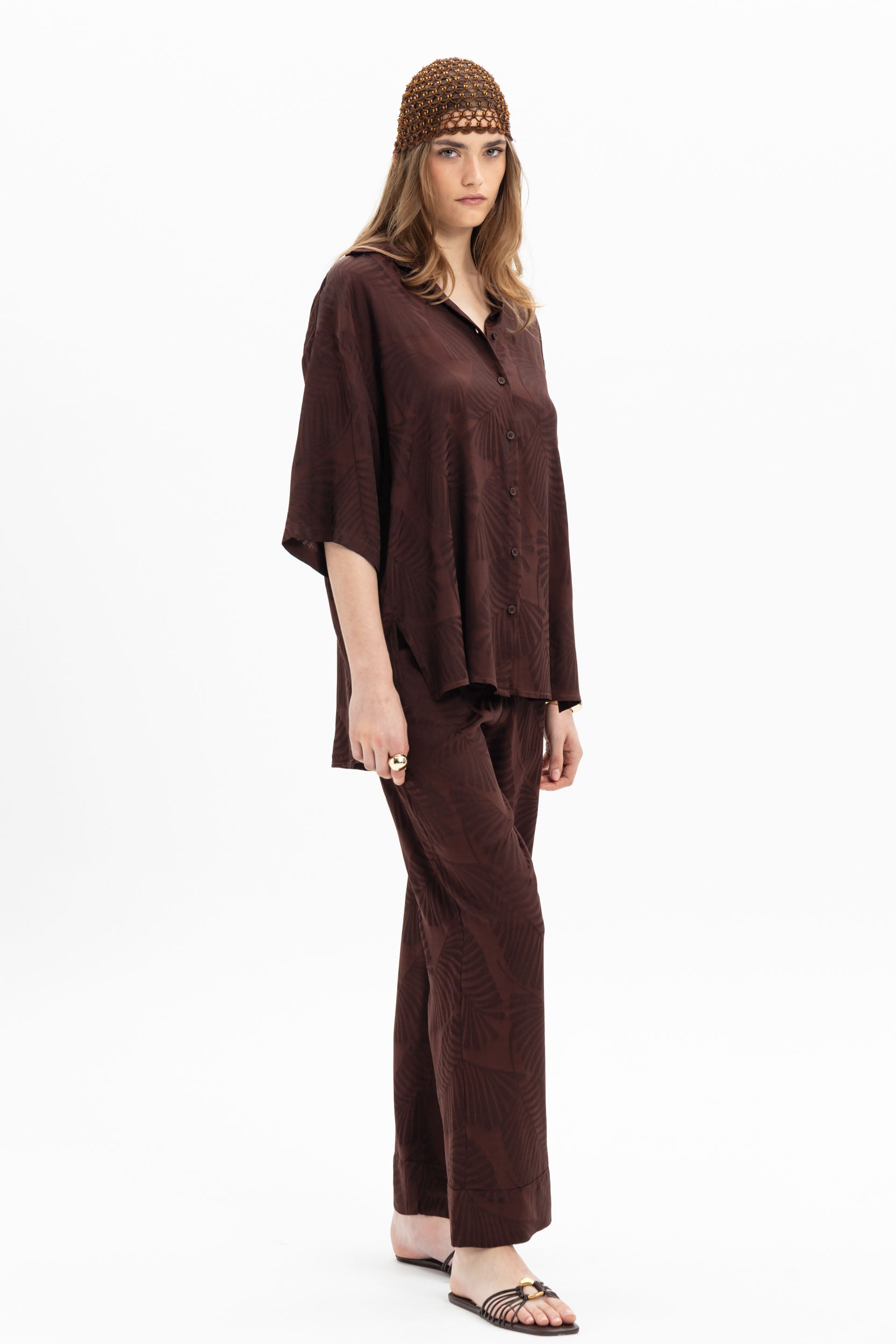 MyT jacquard oversized shirt — MyT Spring-Summer 2026 collection, view 4