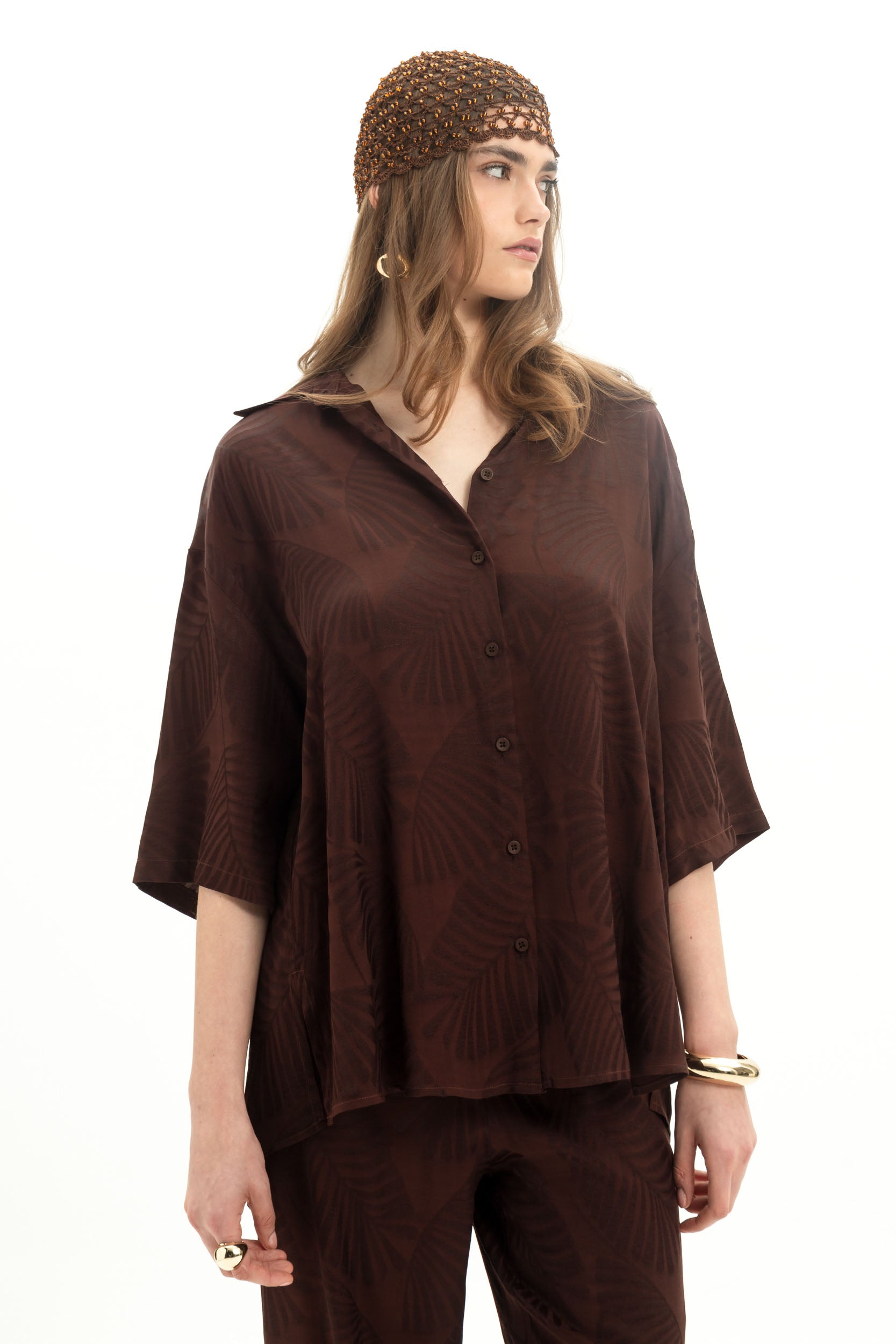 MyT jacquard oversized shirt — MyT Spring-Summer 2026 collection, view 2