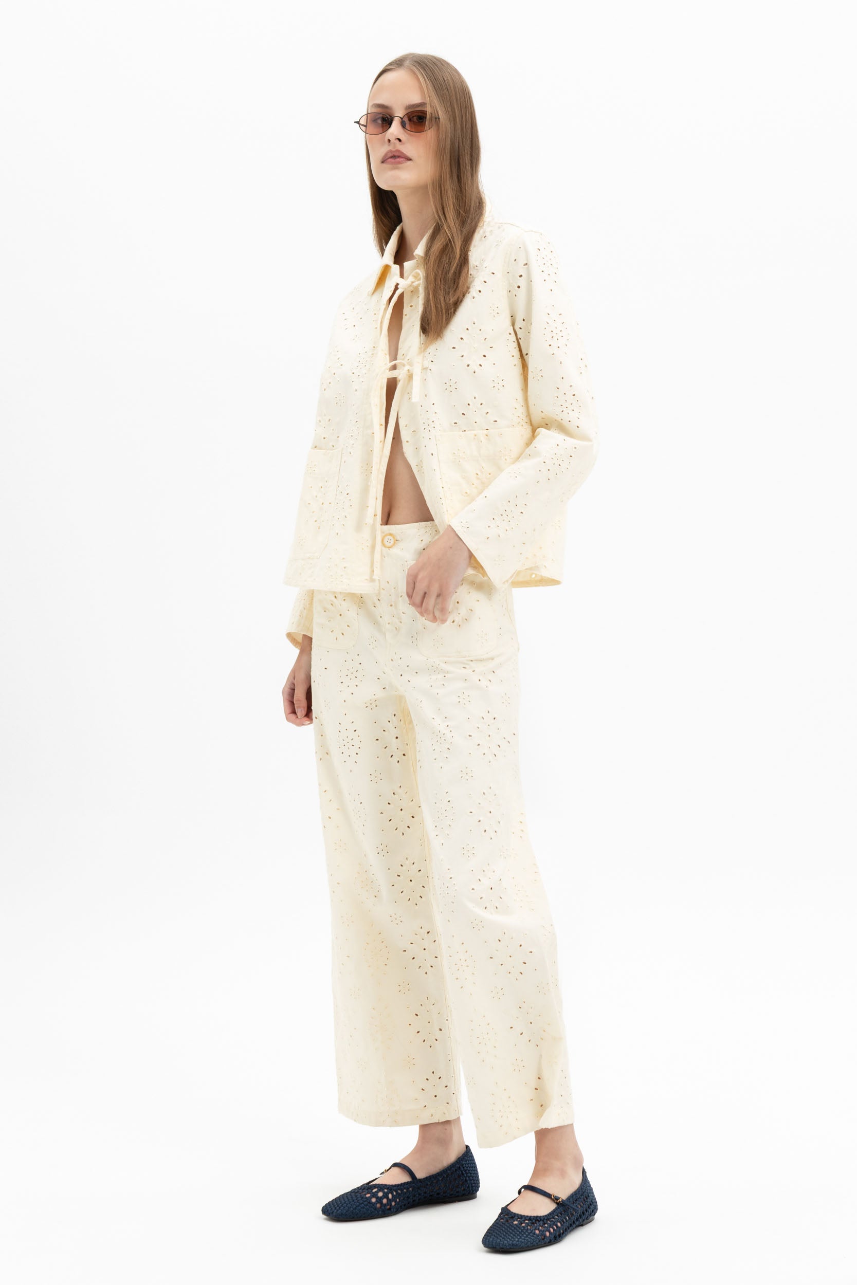 MyT eyelet embroidered jacket — MyT Spring-Summer 2026 collection, view 3