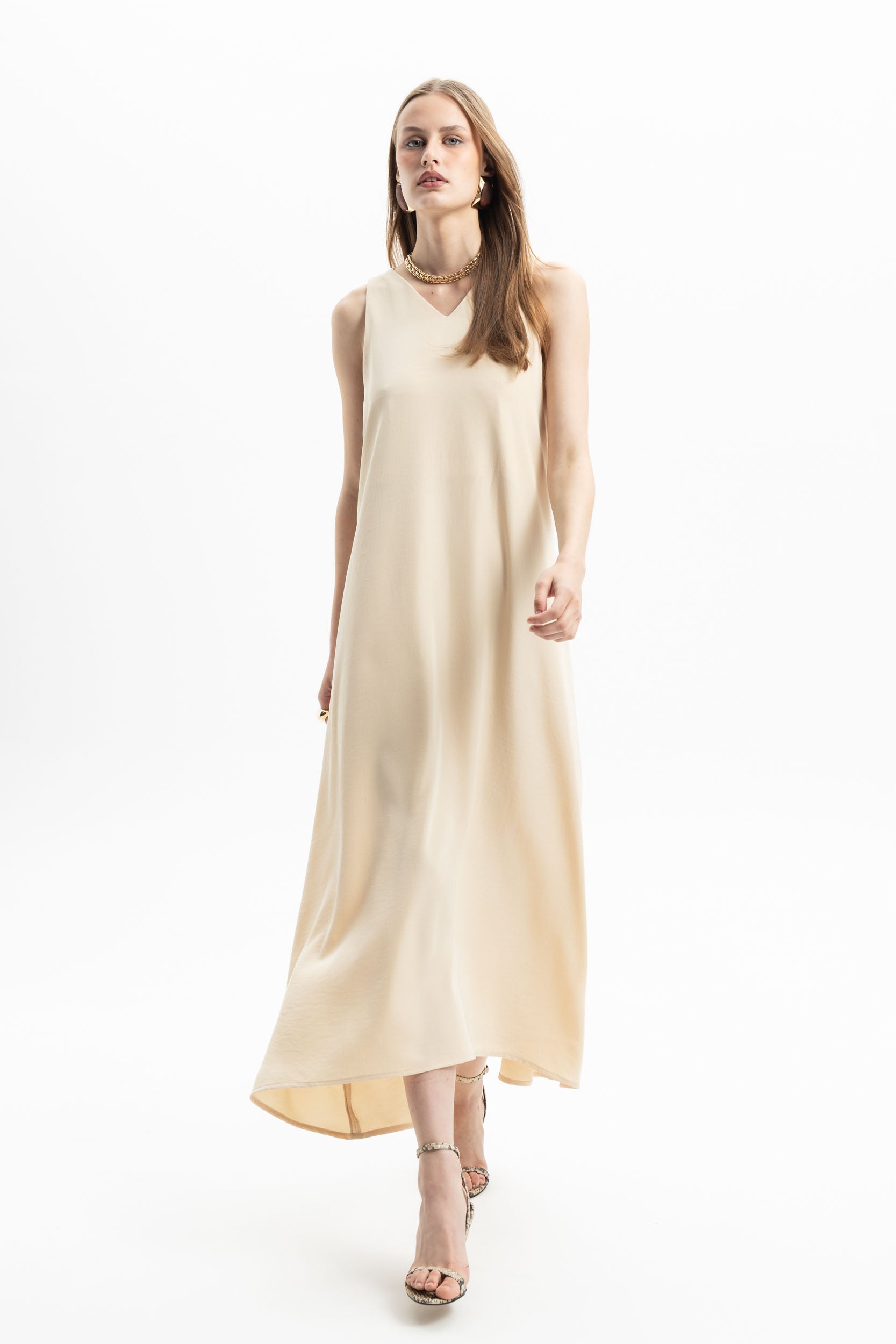 MyT panna; red 1 asymmetric midi dress — MyT Spring-Summer 2026 collection, view 2
