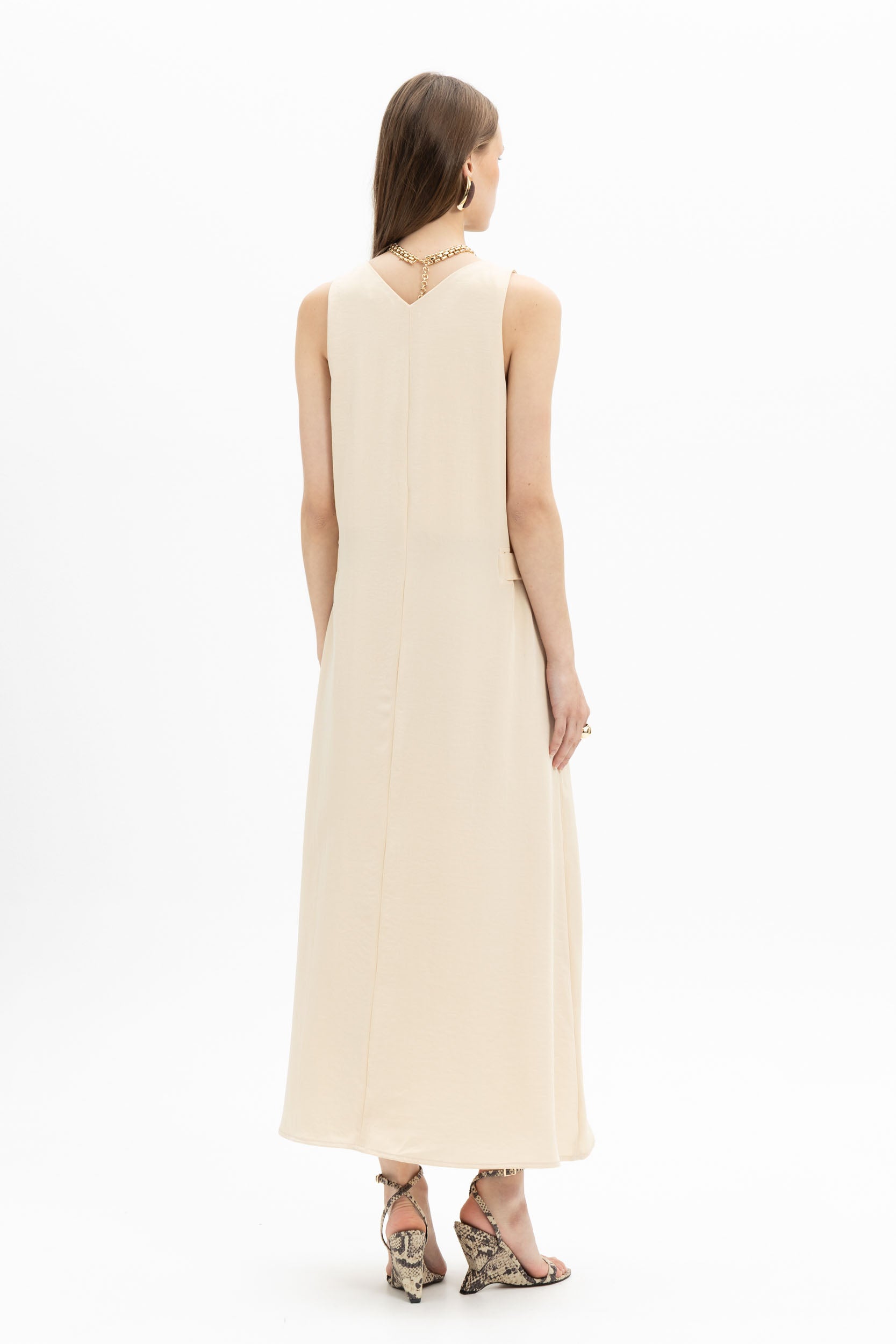 MyT panna; red 1 asymmetric midi dress — MyT Spring-Summer 2026 collection, view 3