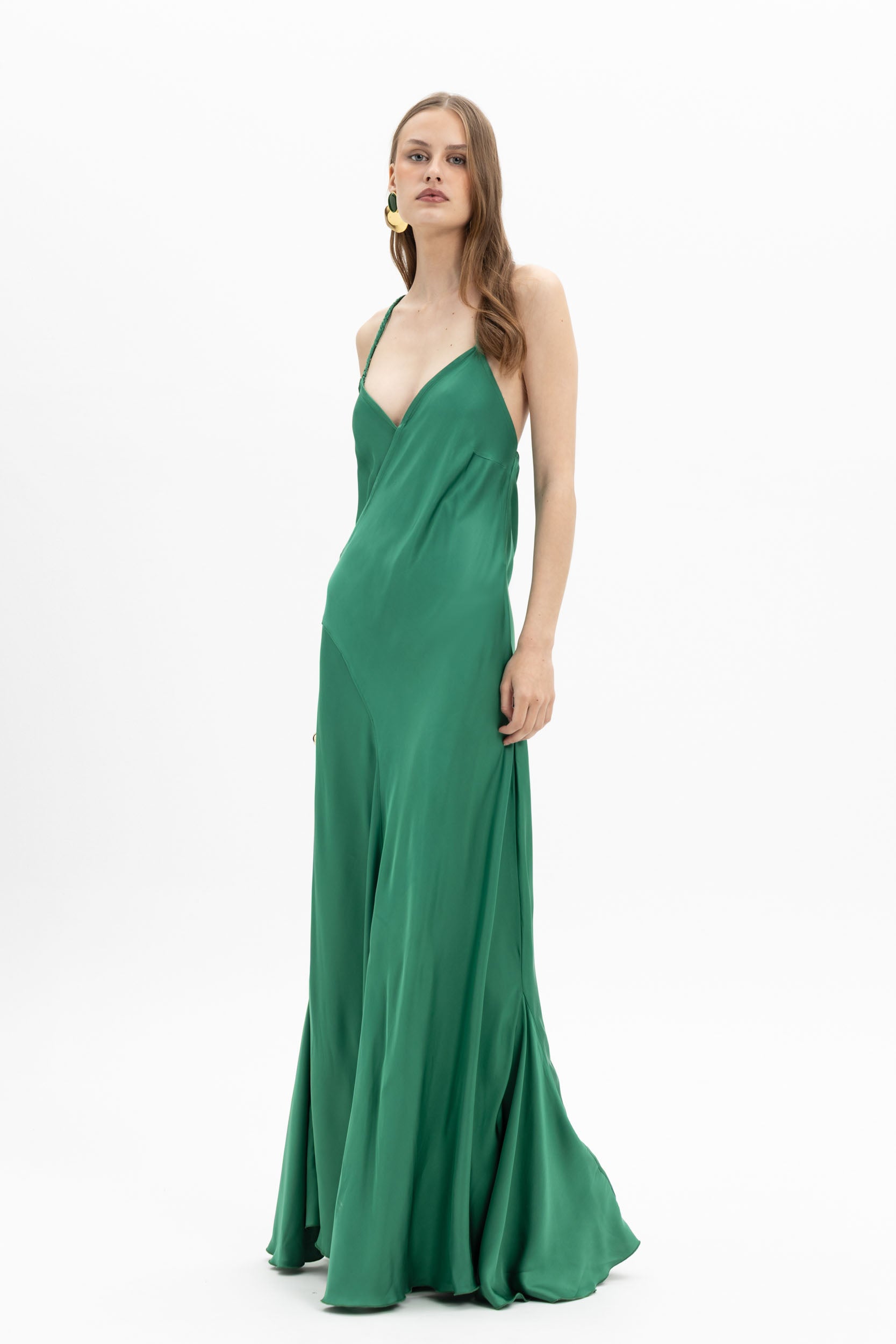 MyT emerald; black maxi slip dress — MyT Spring-Summer 2026 collection, view 2
