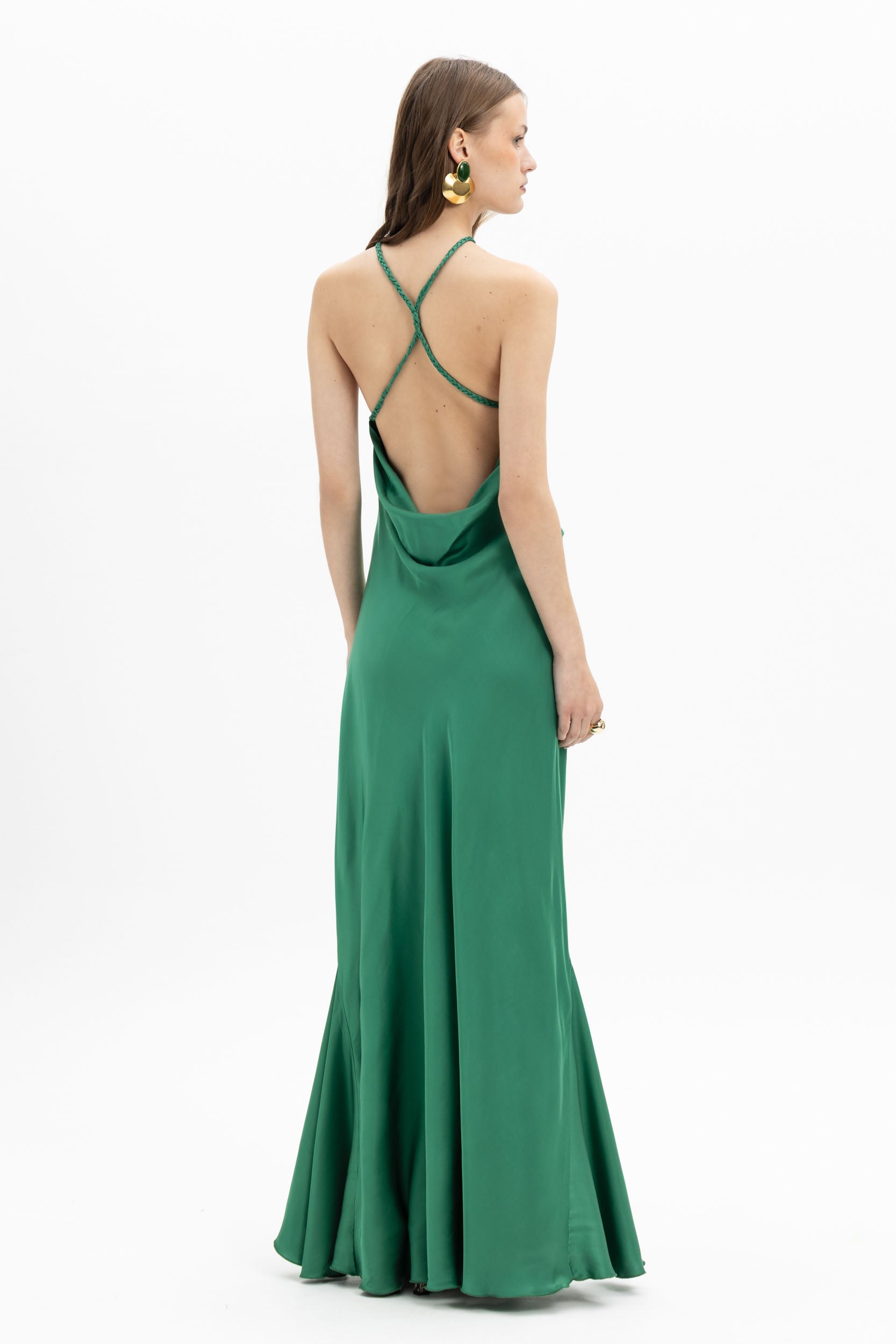 MyT emerald; black maxi slip dress — MyT Spring-Summer 2026 collection, view 4