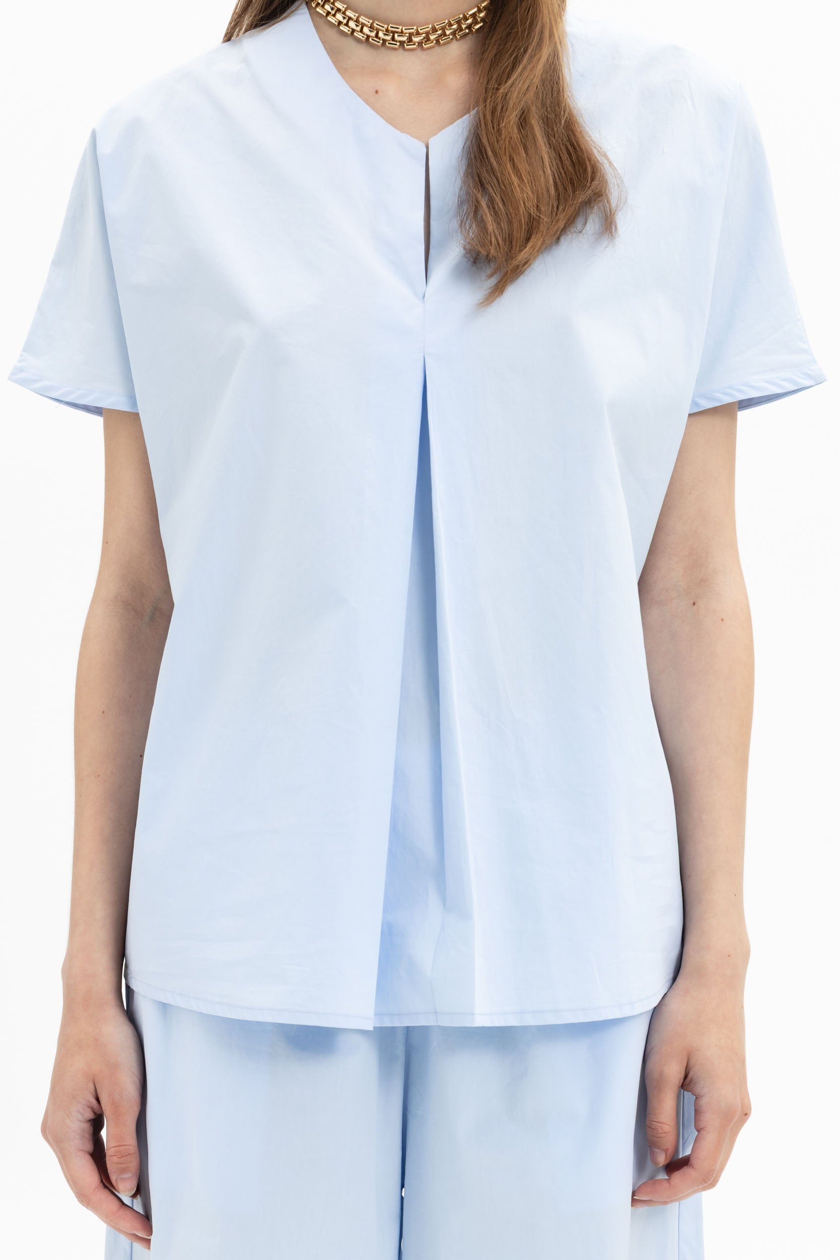 V-Neck Cotton Blouse