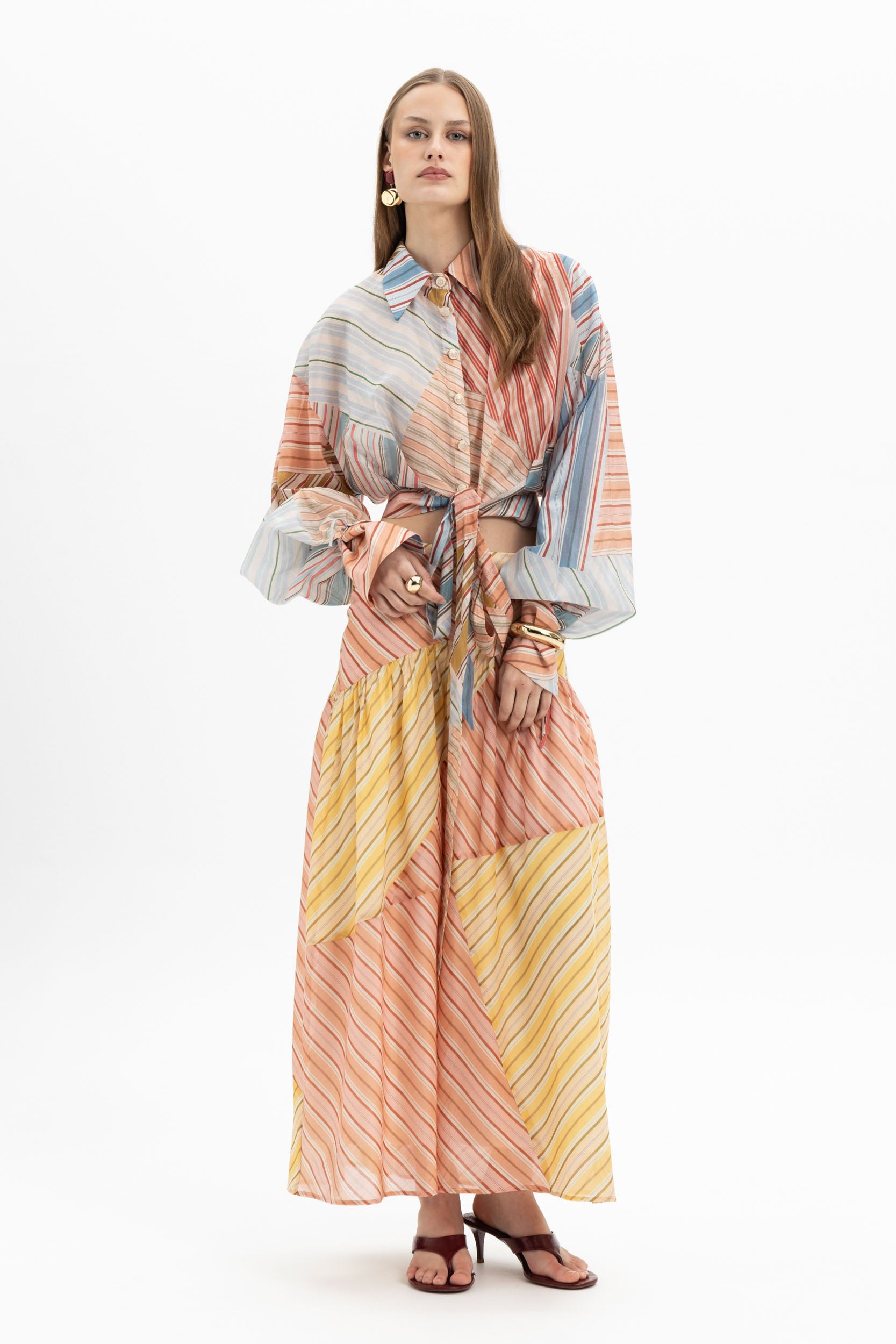 Stripe Maxi Skirt
