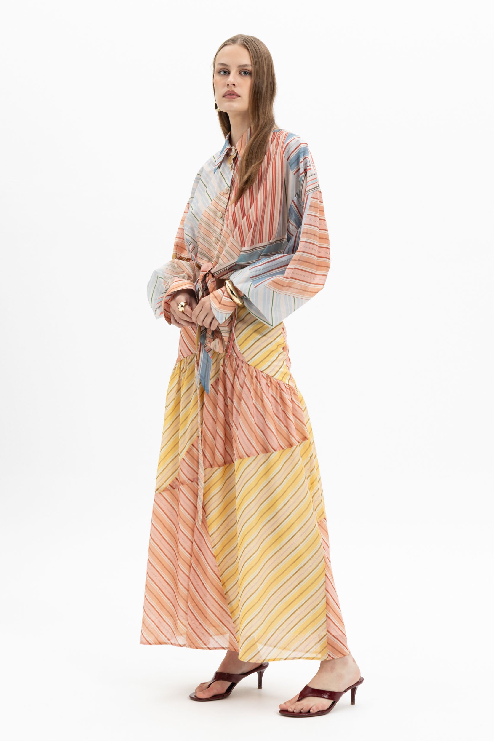 Stripe Maxi Skirt