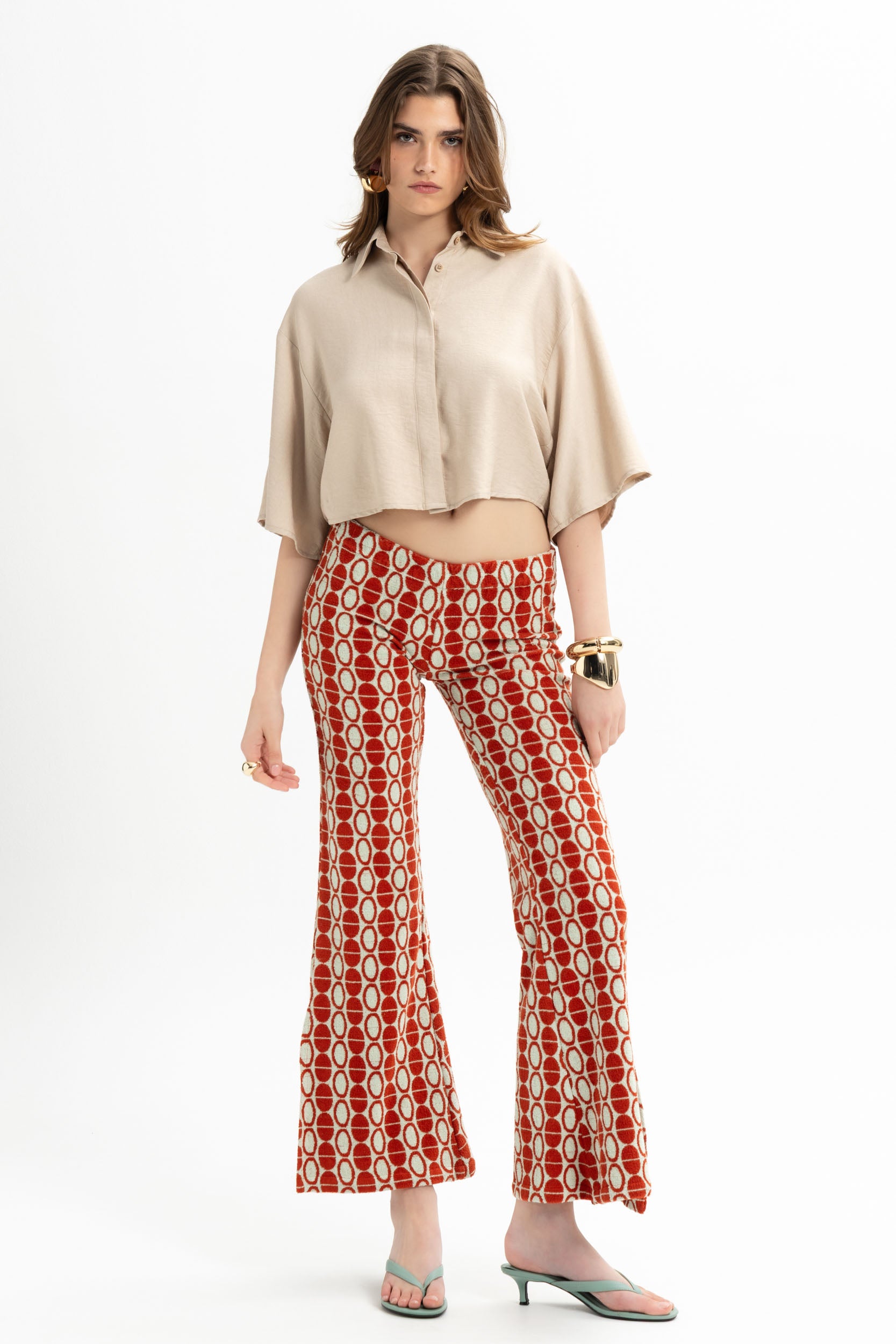 Print Flared Pants