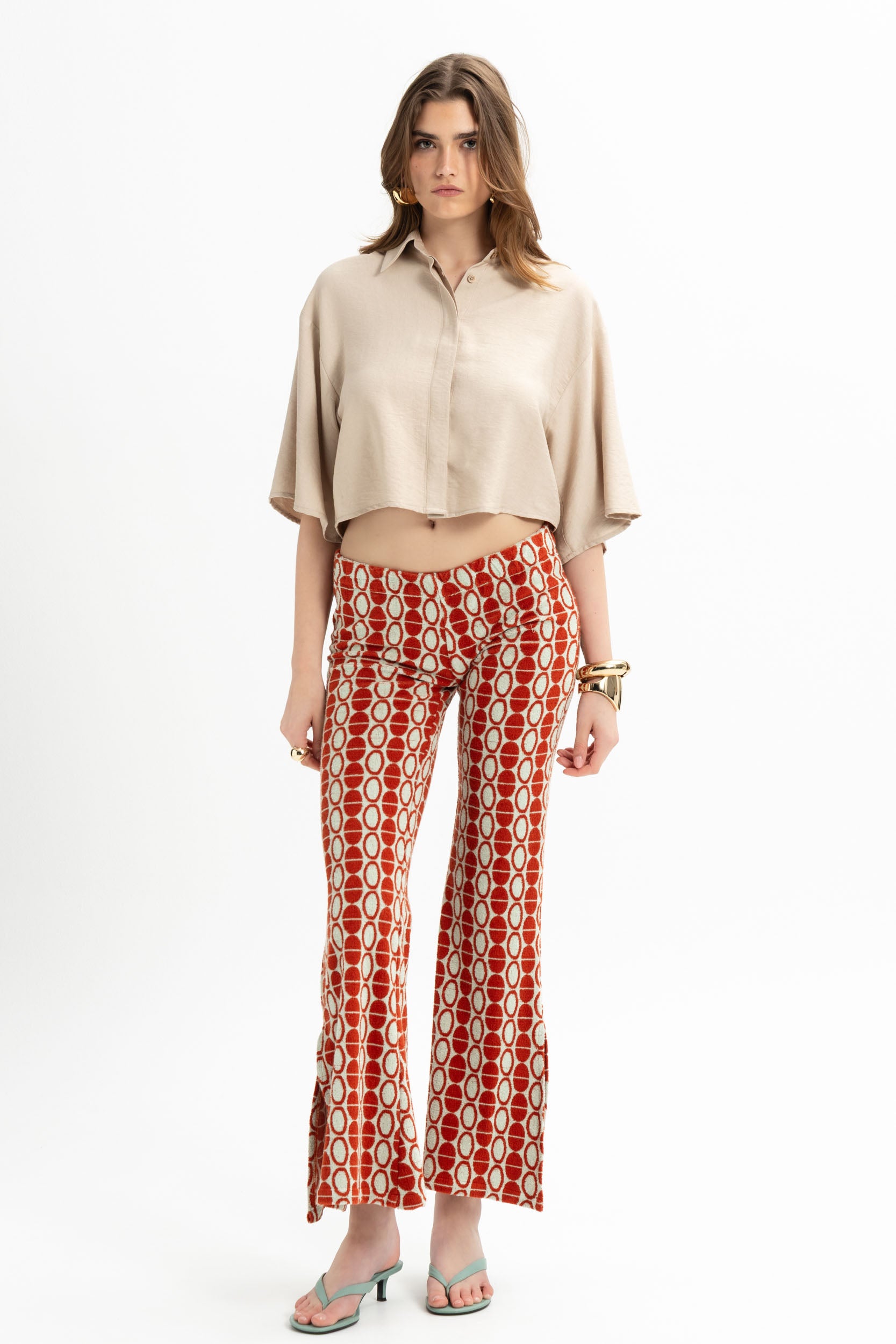 Print Flared Pants