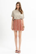 Print Mini Skirt