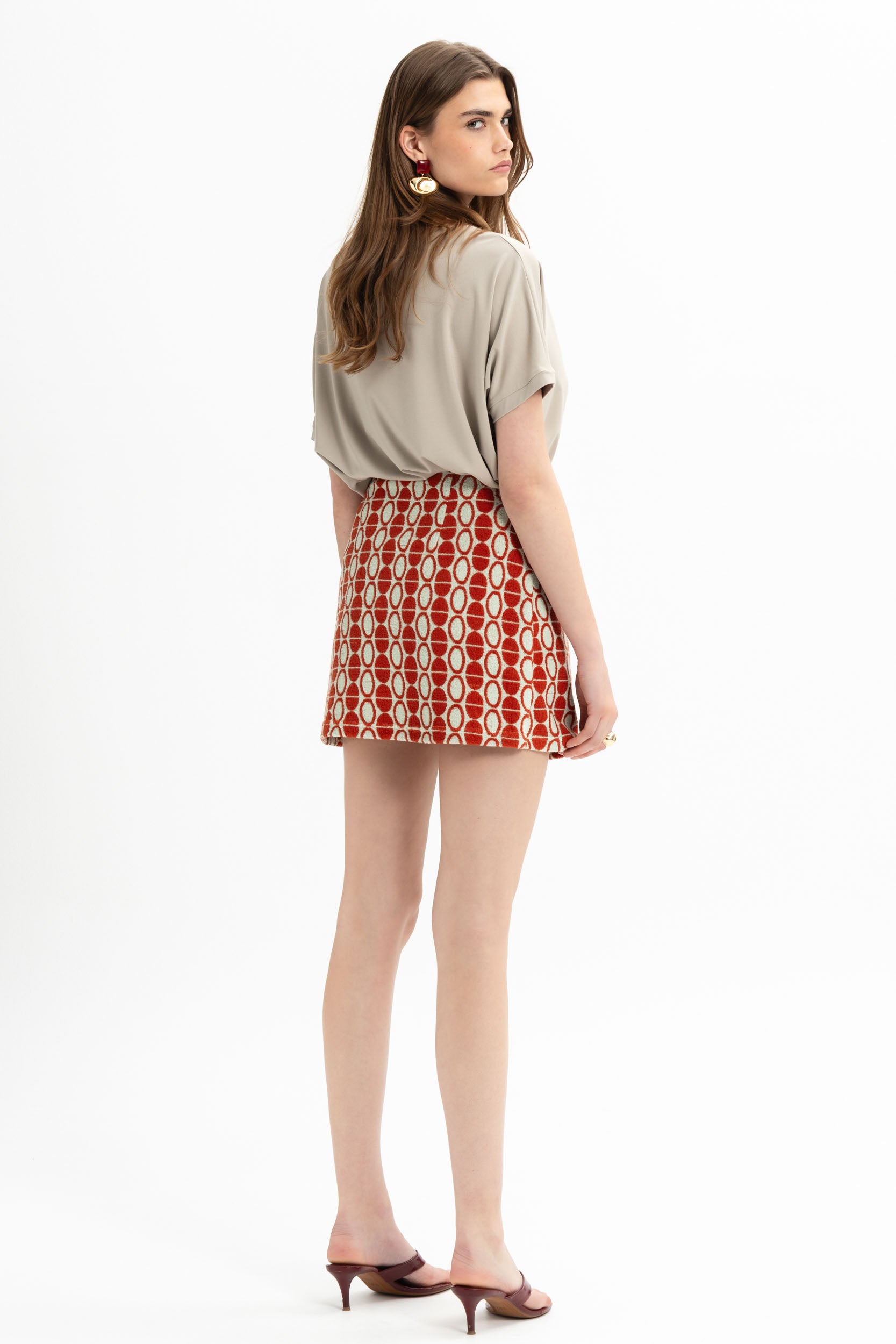 Print Mini Skirt
