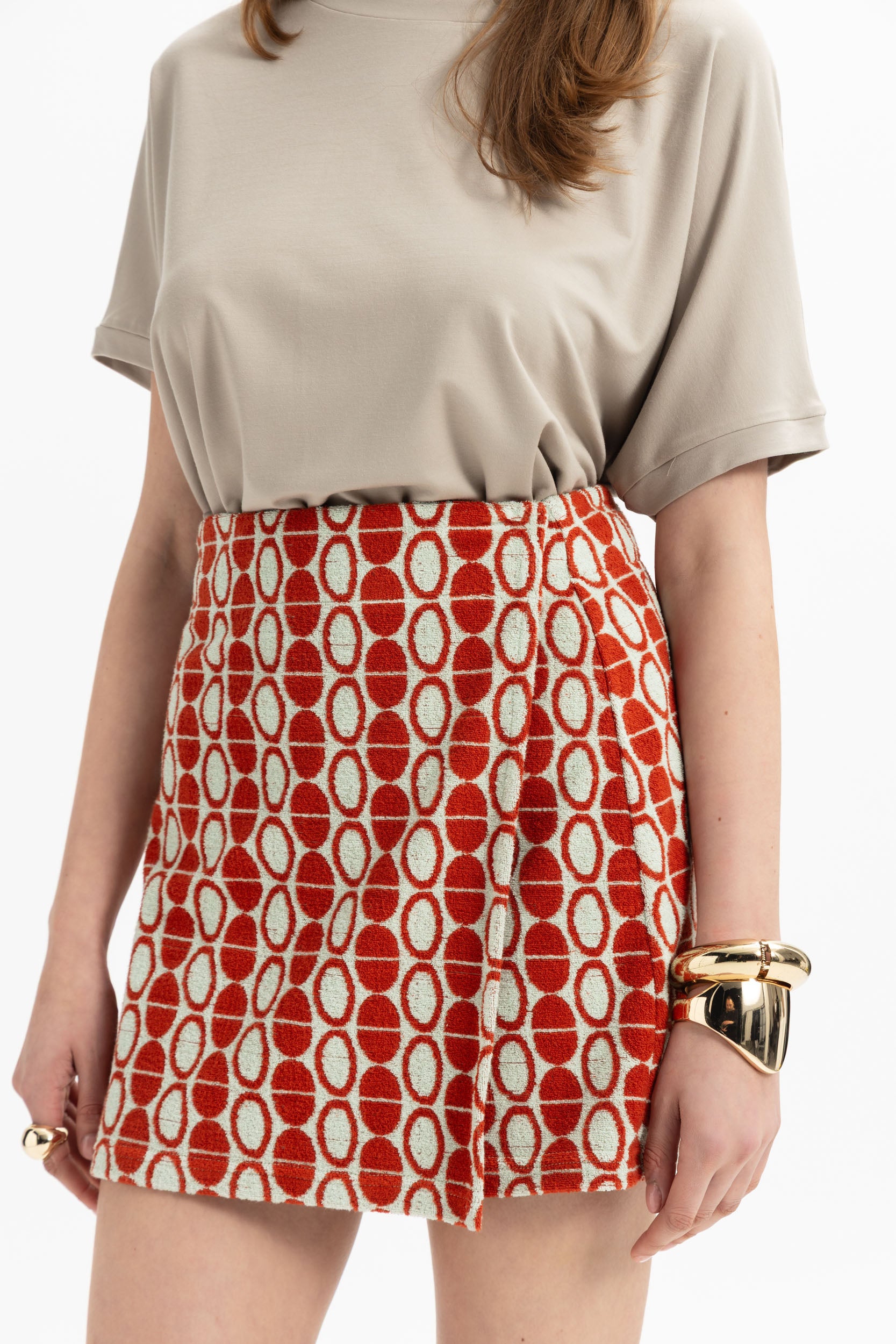 Print Mini Skirt