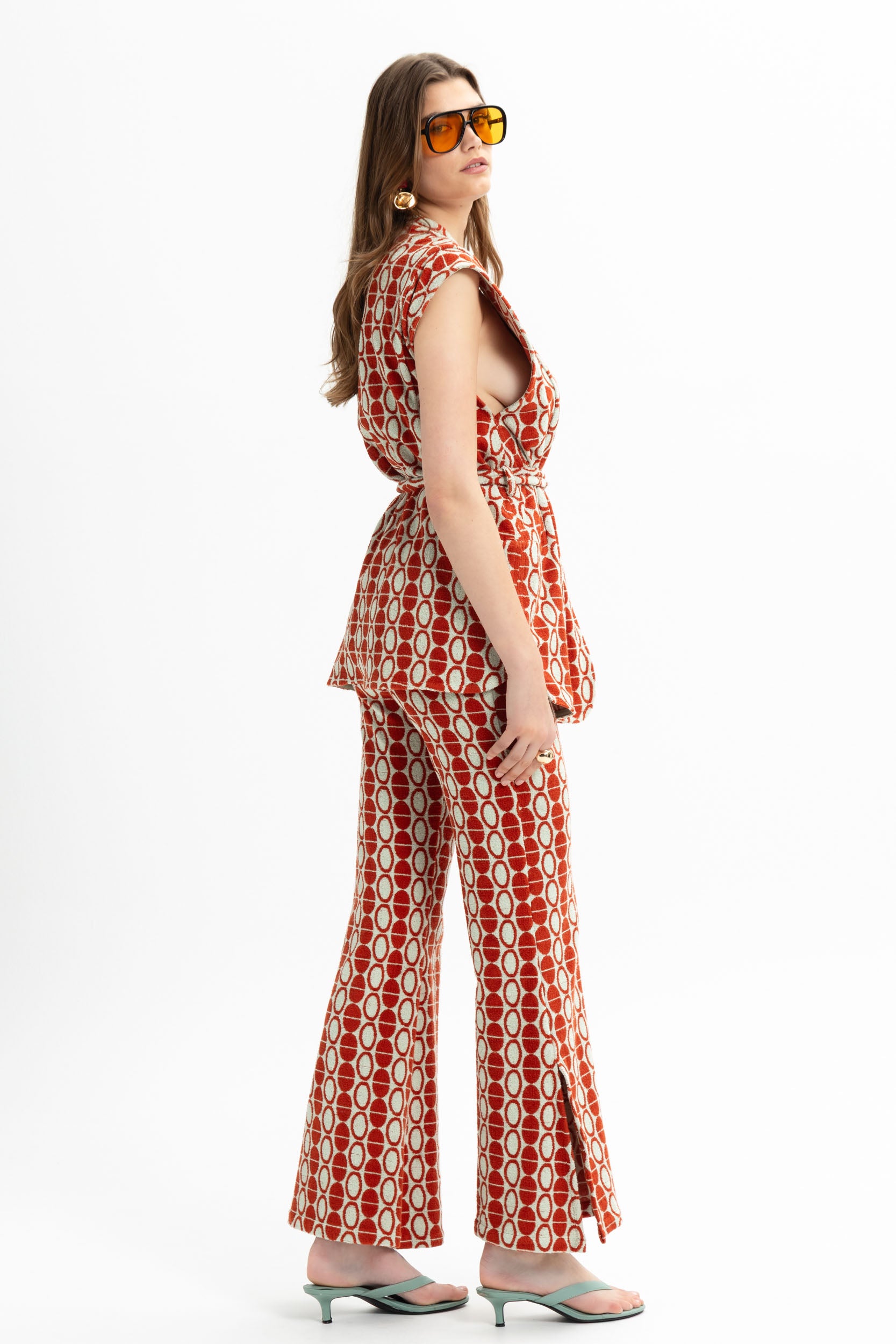 Print V-Neck Top