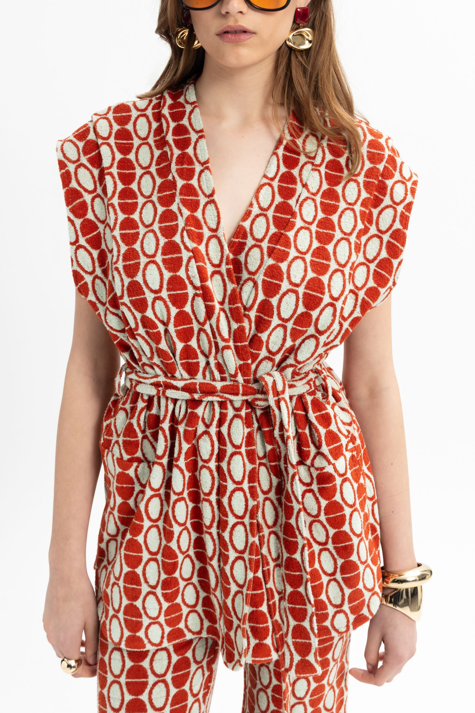 Print V-Neck Top