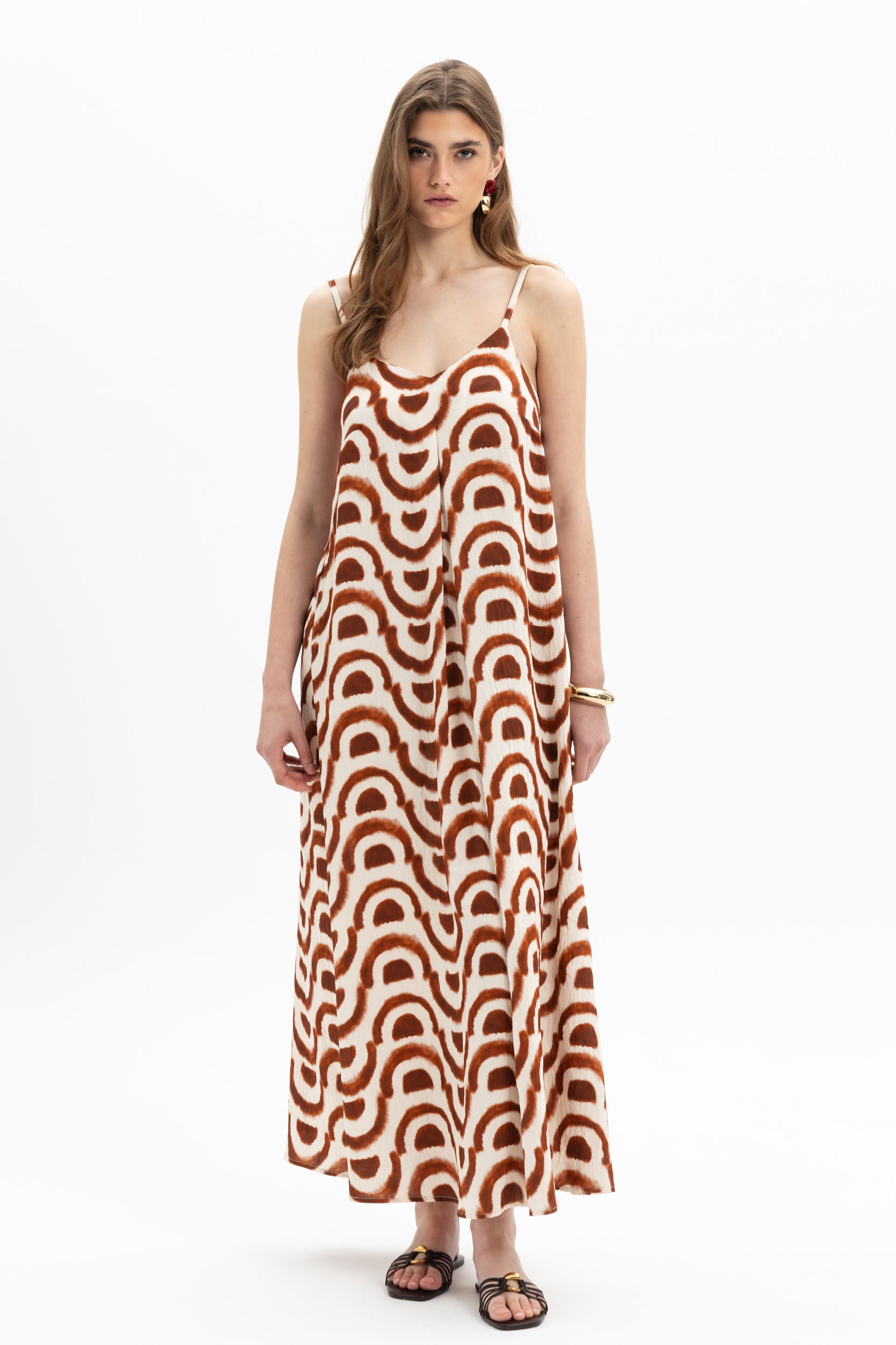 Arch Print Slip Dress