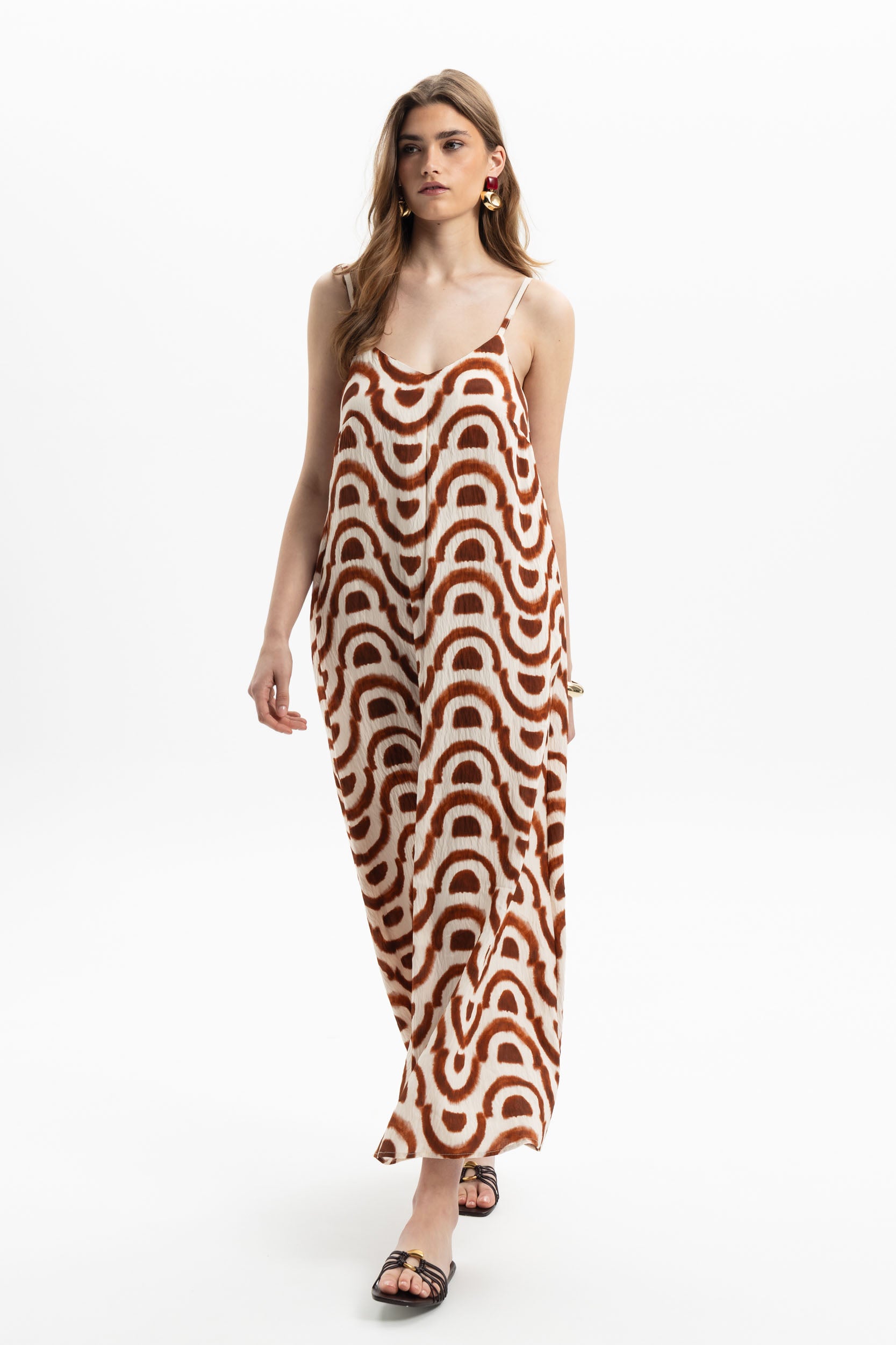 Arch Print Slip Dress