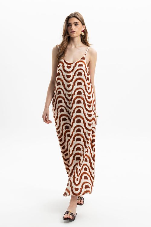 Arch Print Slip Dress
