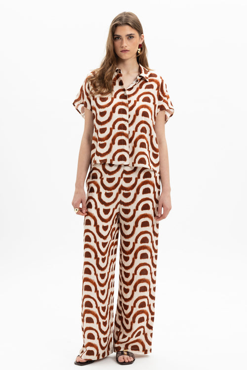 Arch Print Wide Pants