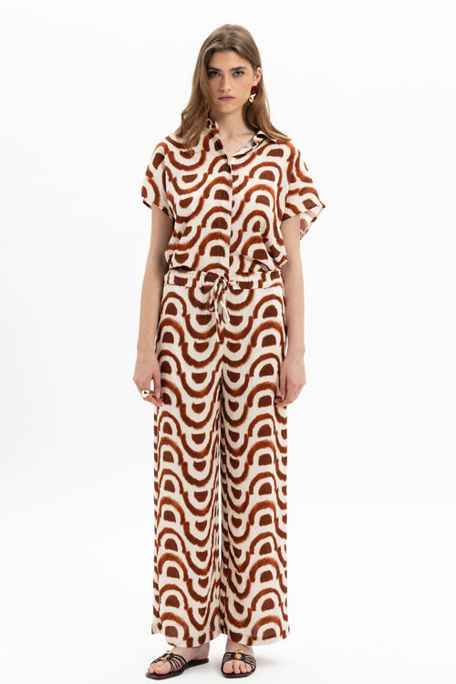 Arch Print Wide Pants