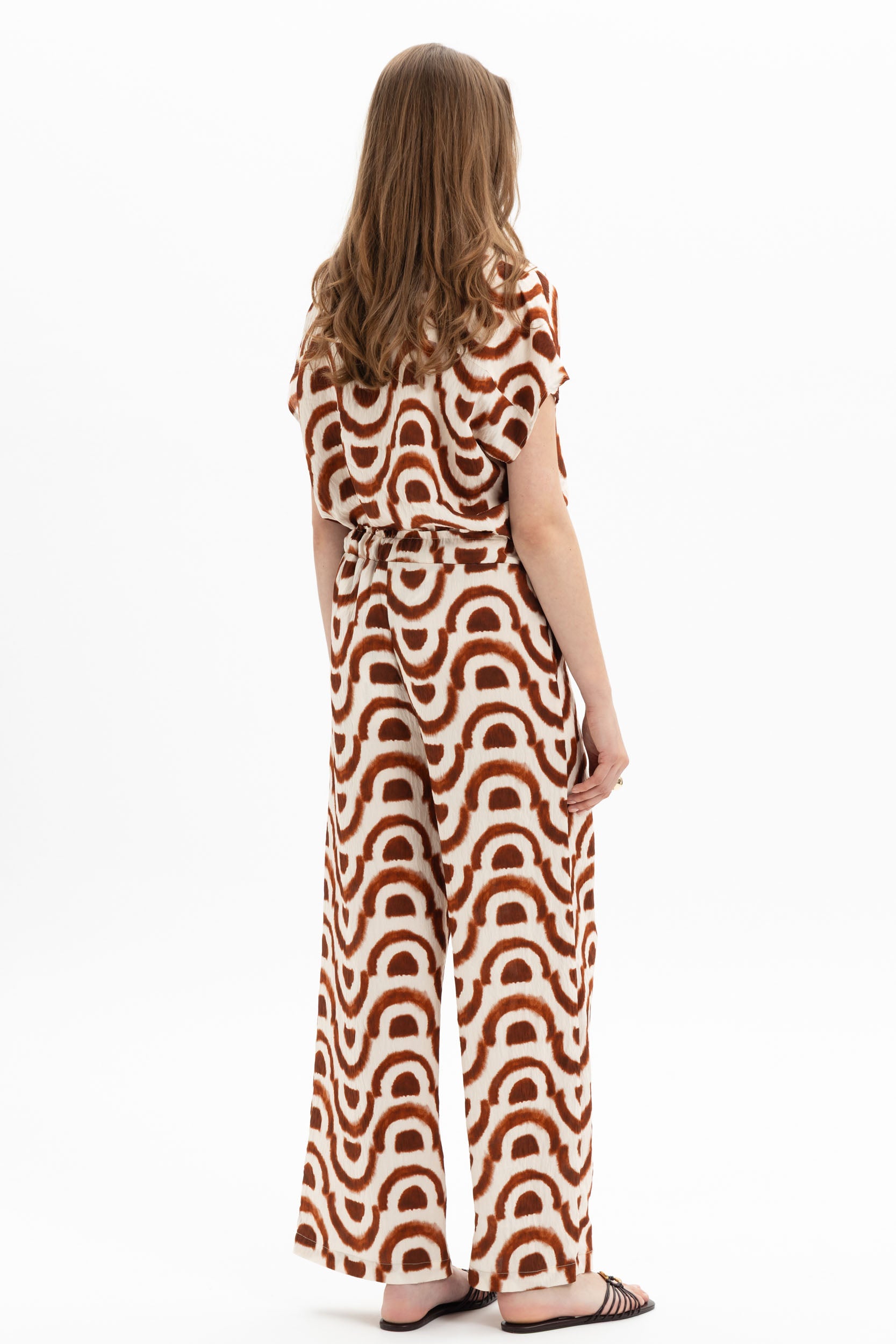 Arch Print Wide Pants