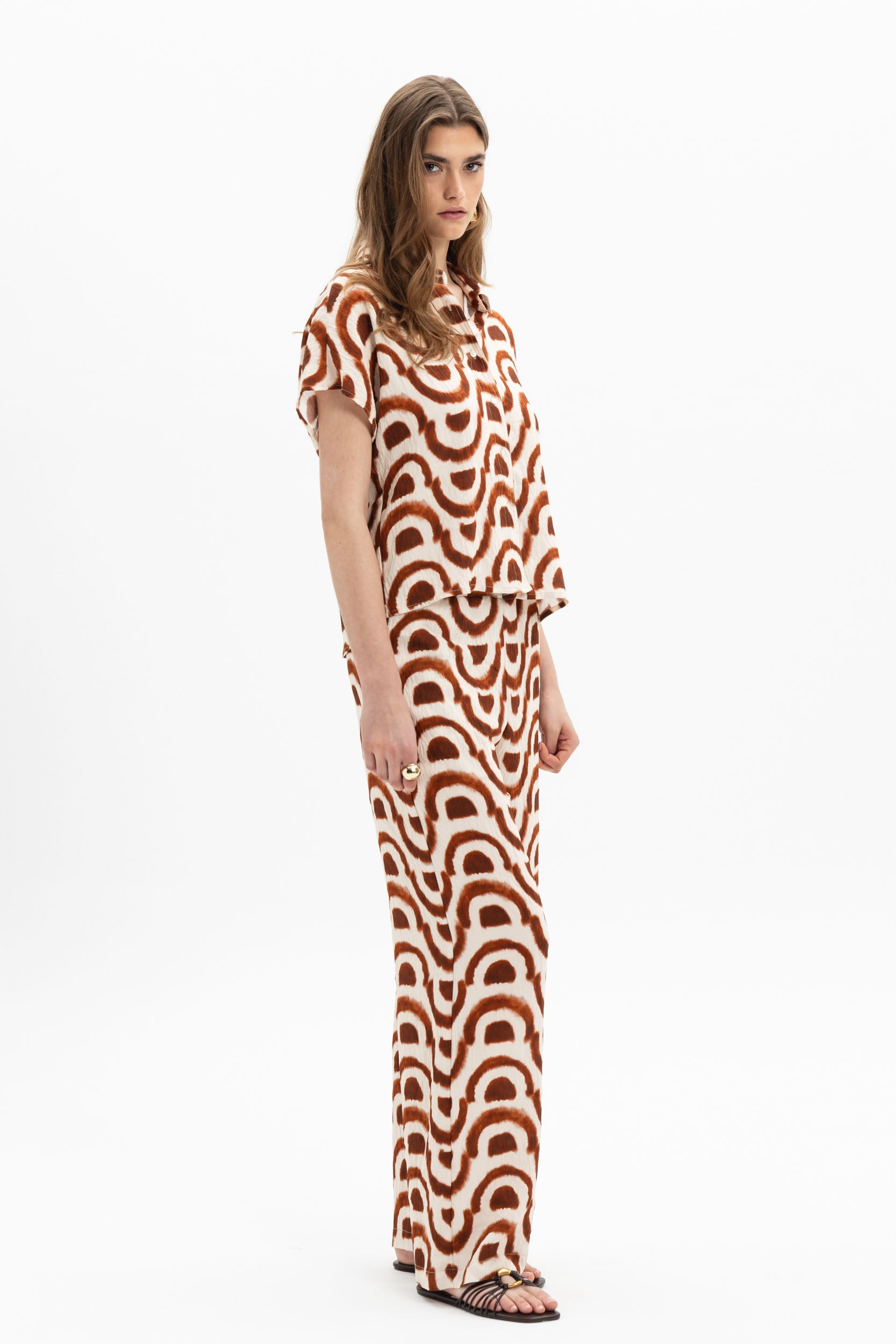 Arch Print Wide Pants