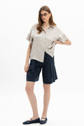 Stone Satin Shirt
