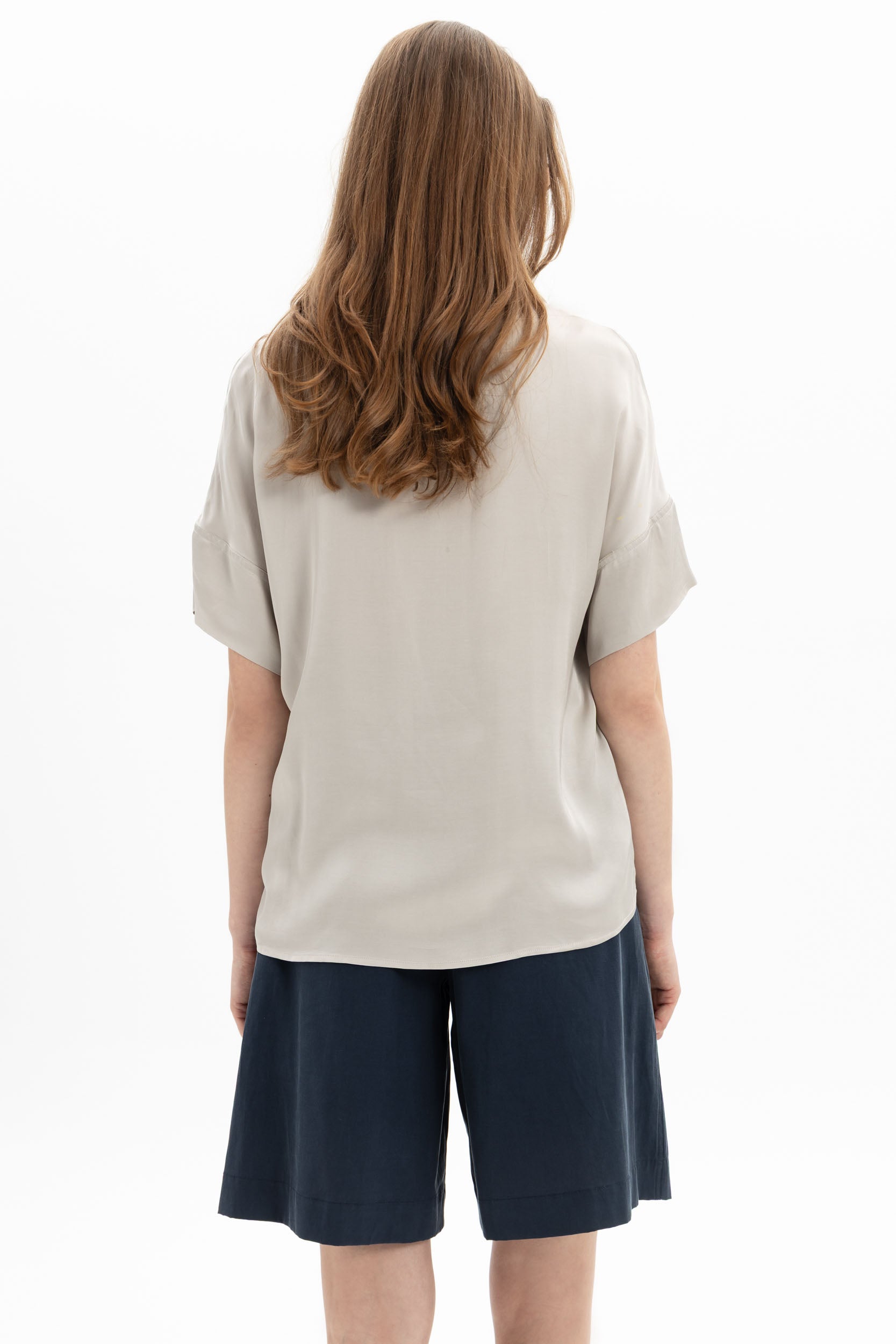 Stone Satin Shirt