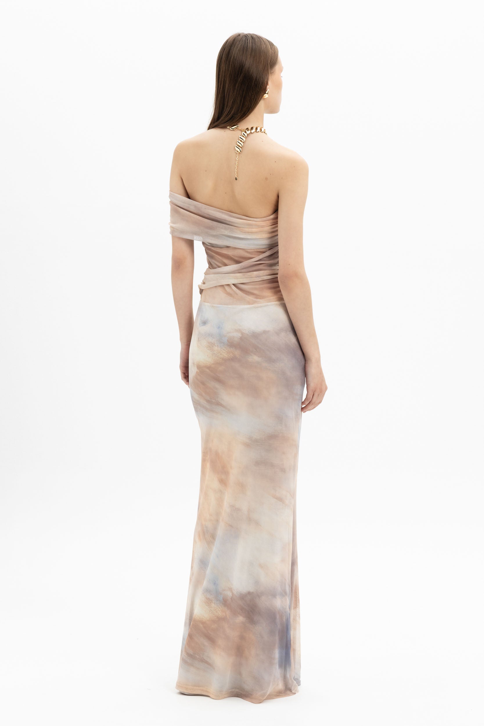 Draped Watercolor Maxi