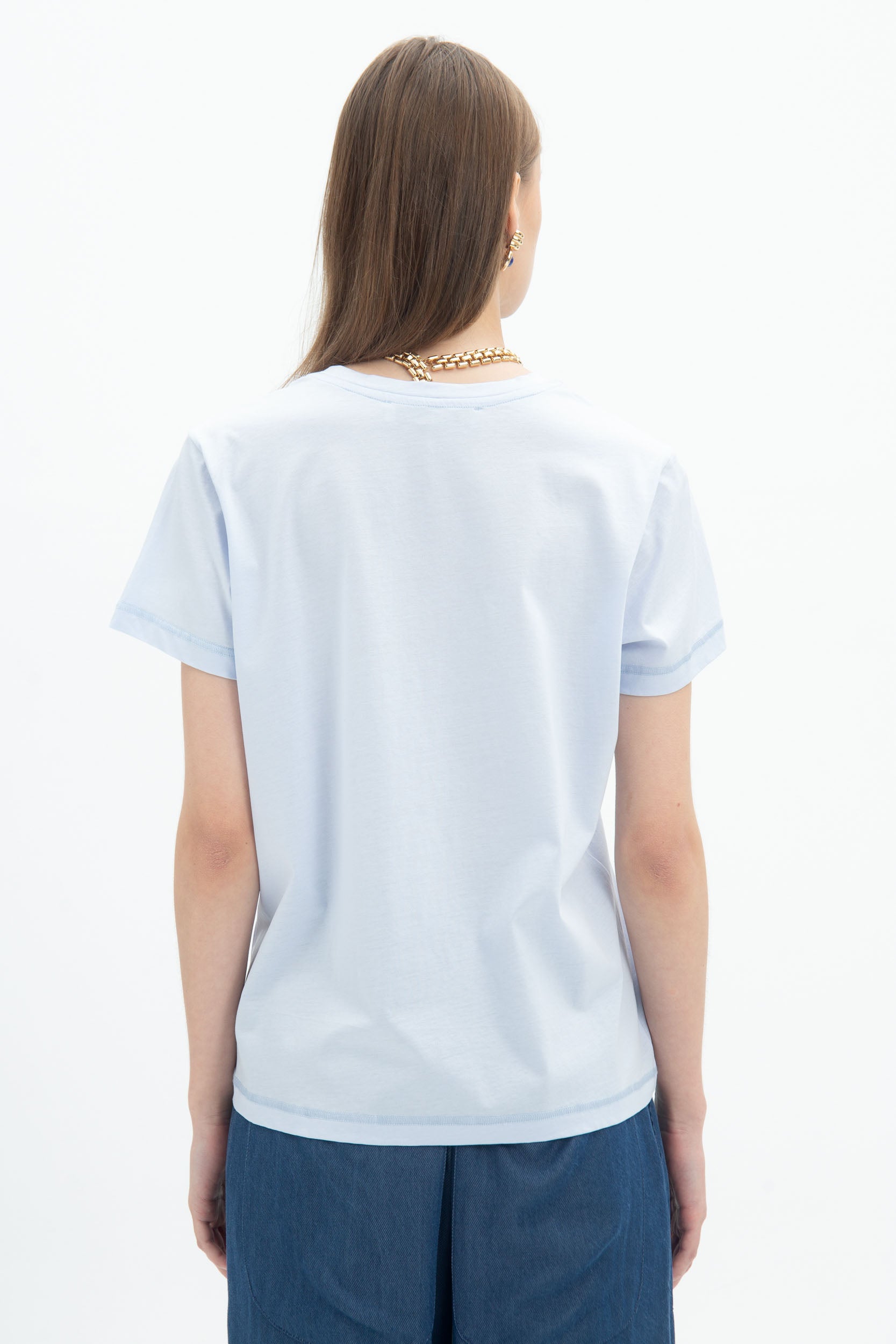 MyT sky blue; beige; black; white everyday soft tshirt — MyT Spring-Summer 2026 collection, view 3