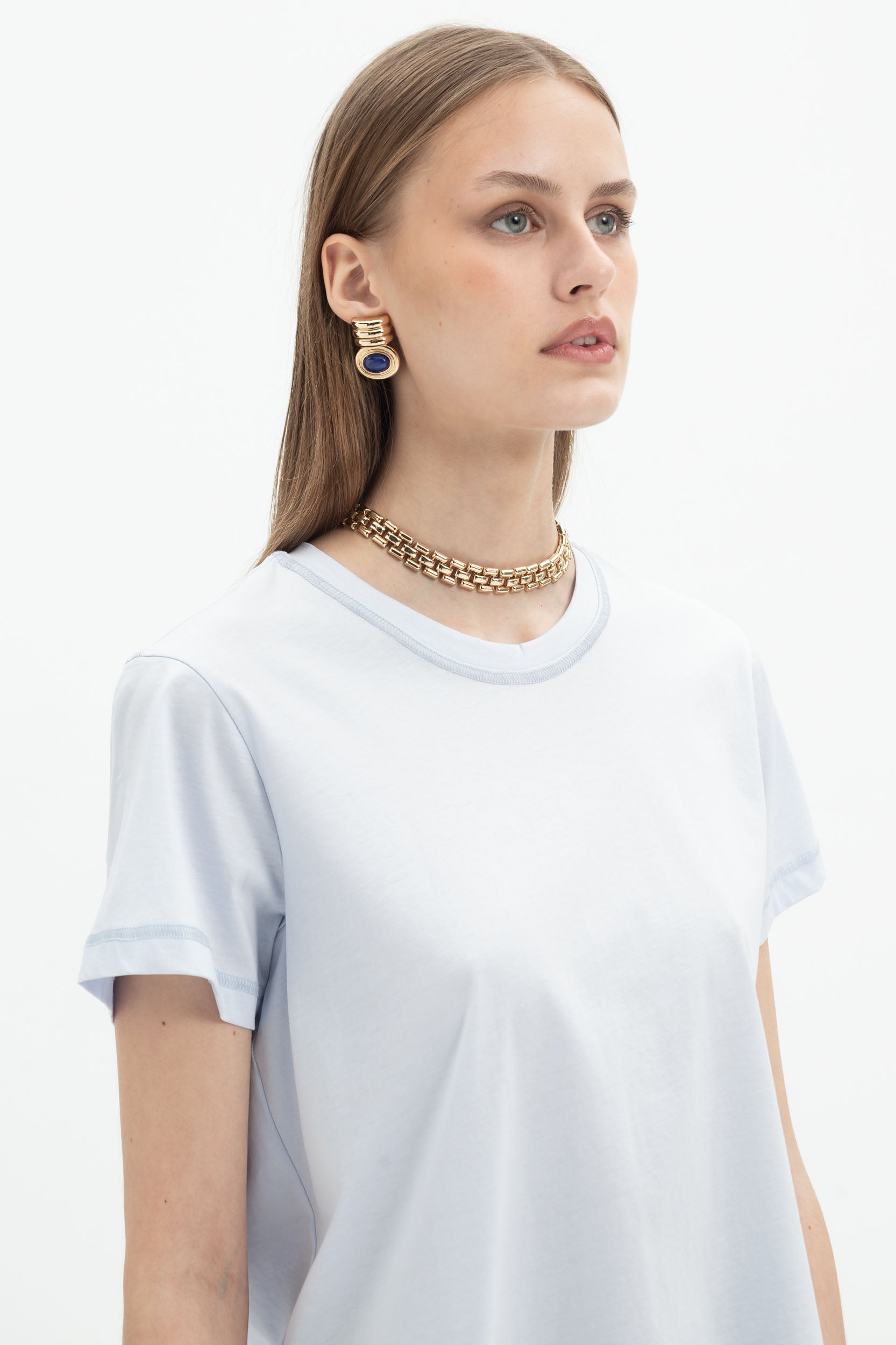 MyT sky blue; beige; black; white everyday soft tshirt — MyT Spring-Summer 2026 collection, view 2