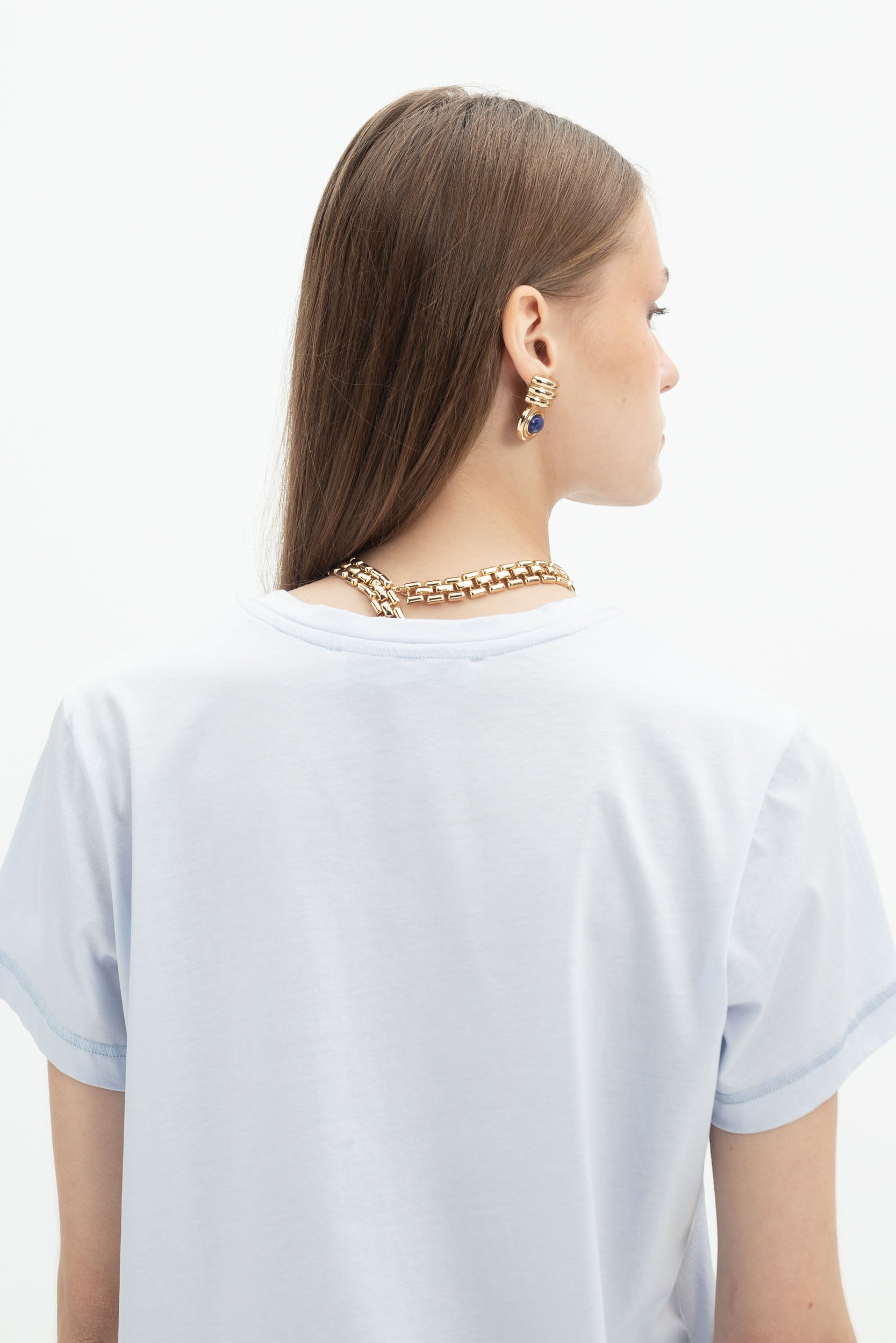 MyT sky blue; beige; black; white everyday soft tshirt — MyT Spring-Summer 2026 collection, view 4